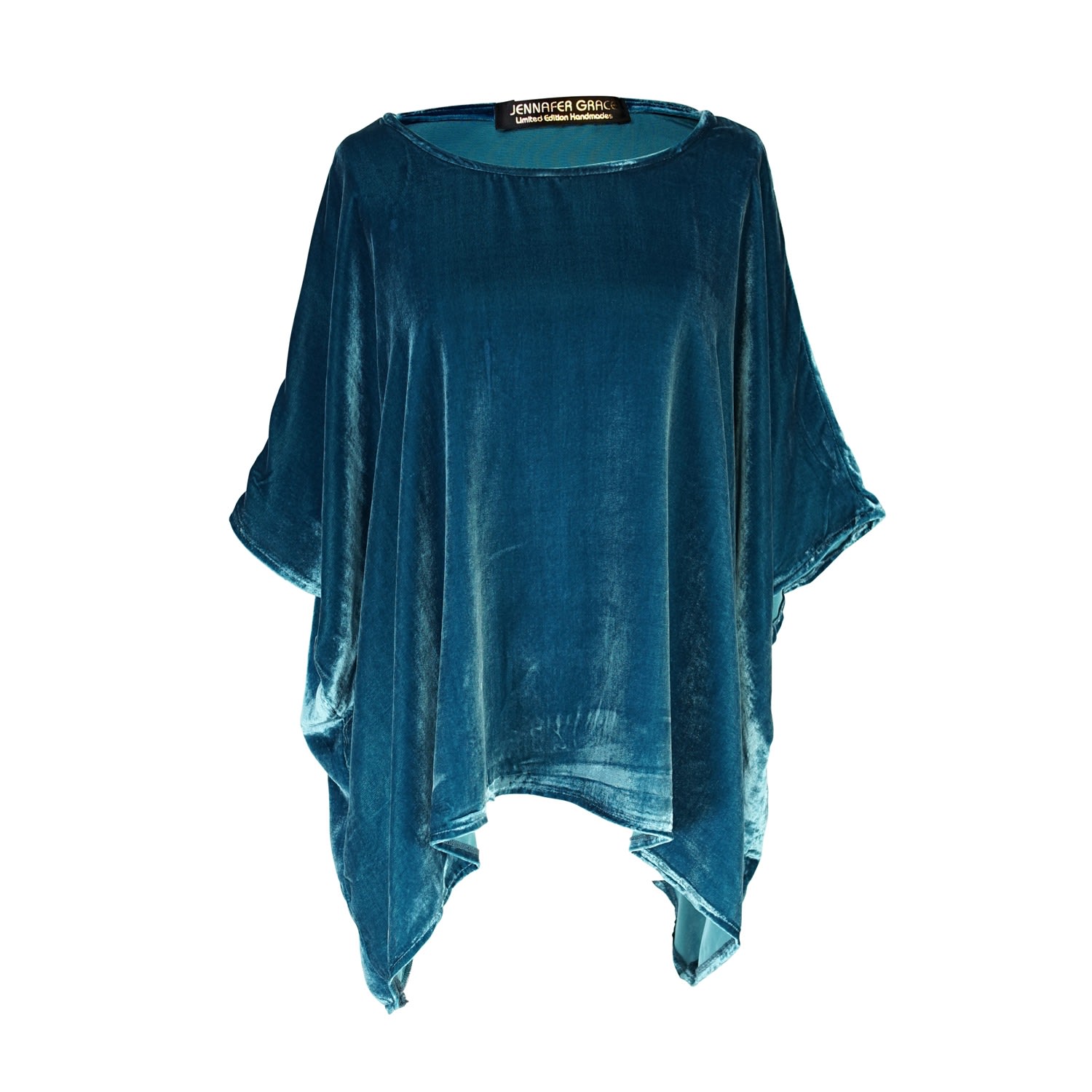 Women’s Peacock Silk Velvet Scarf Top Jennafer Grace