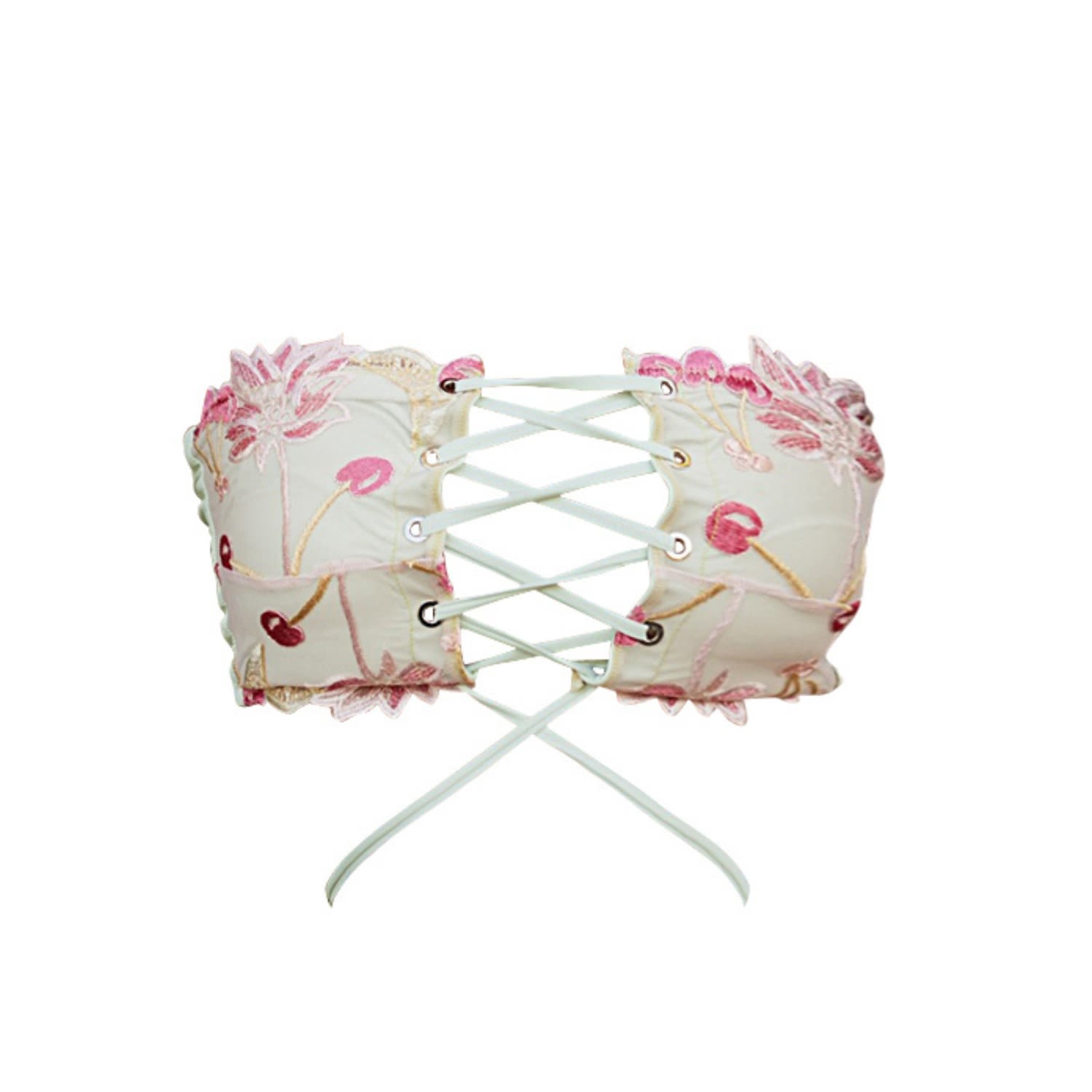 Ivy Swimwear Women S Green Flora In Cherry Lace Bikini Top Modesens