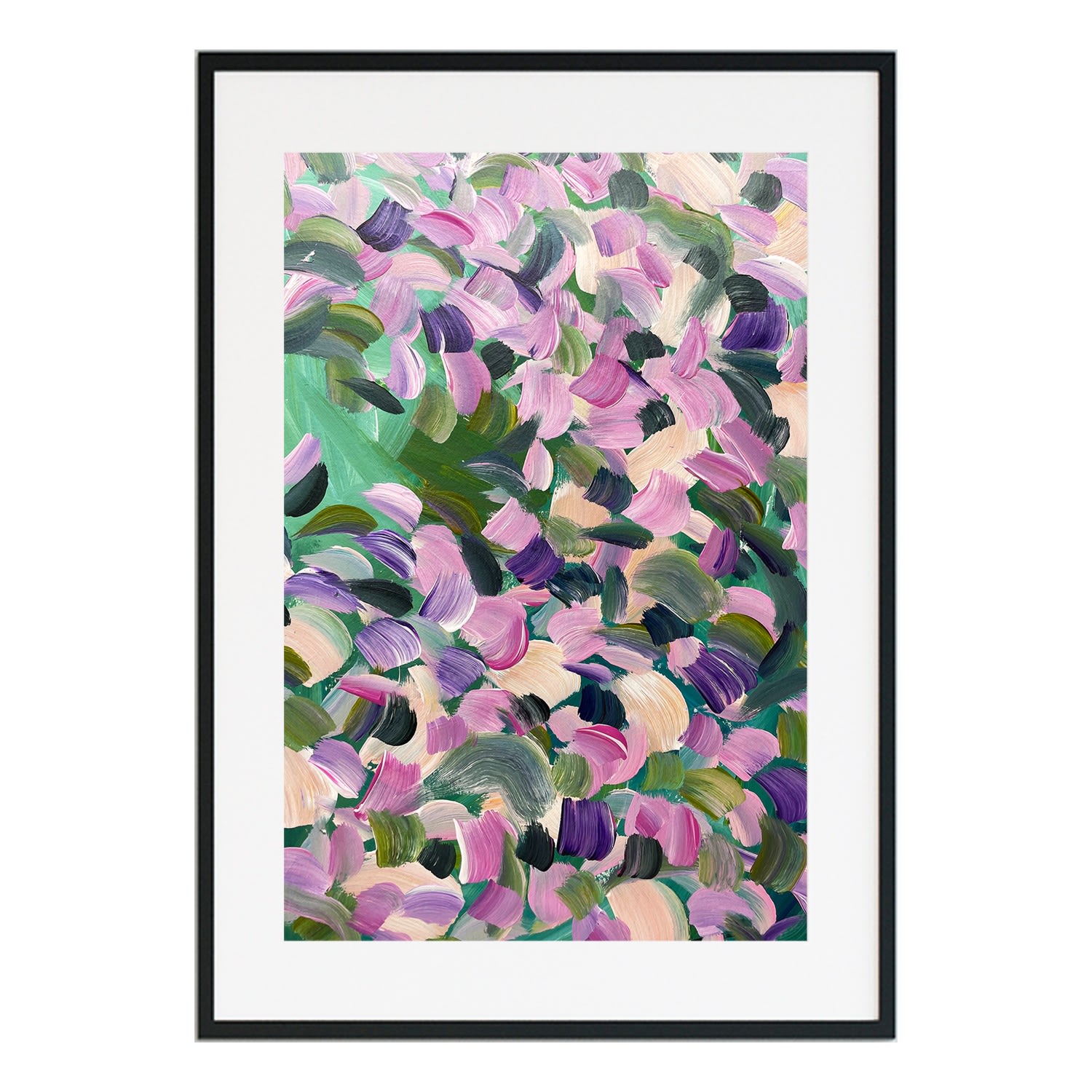 Pink / Purple Scents Of Spring Abstract Floral Print Jessica Slack Studio