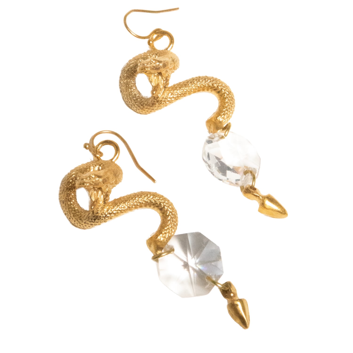 Women’s Courtesan Serpent Gold And Up-Cycled Crystal Chandelier Earrings The Bow Jewelry