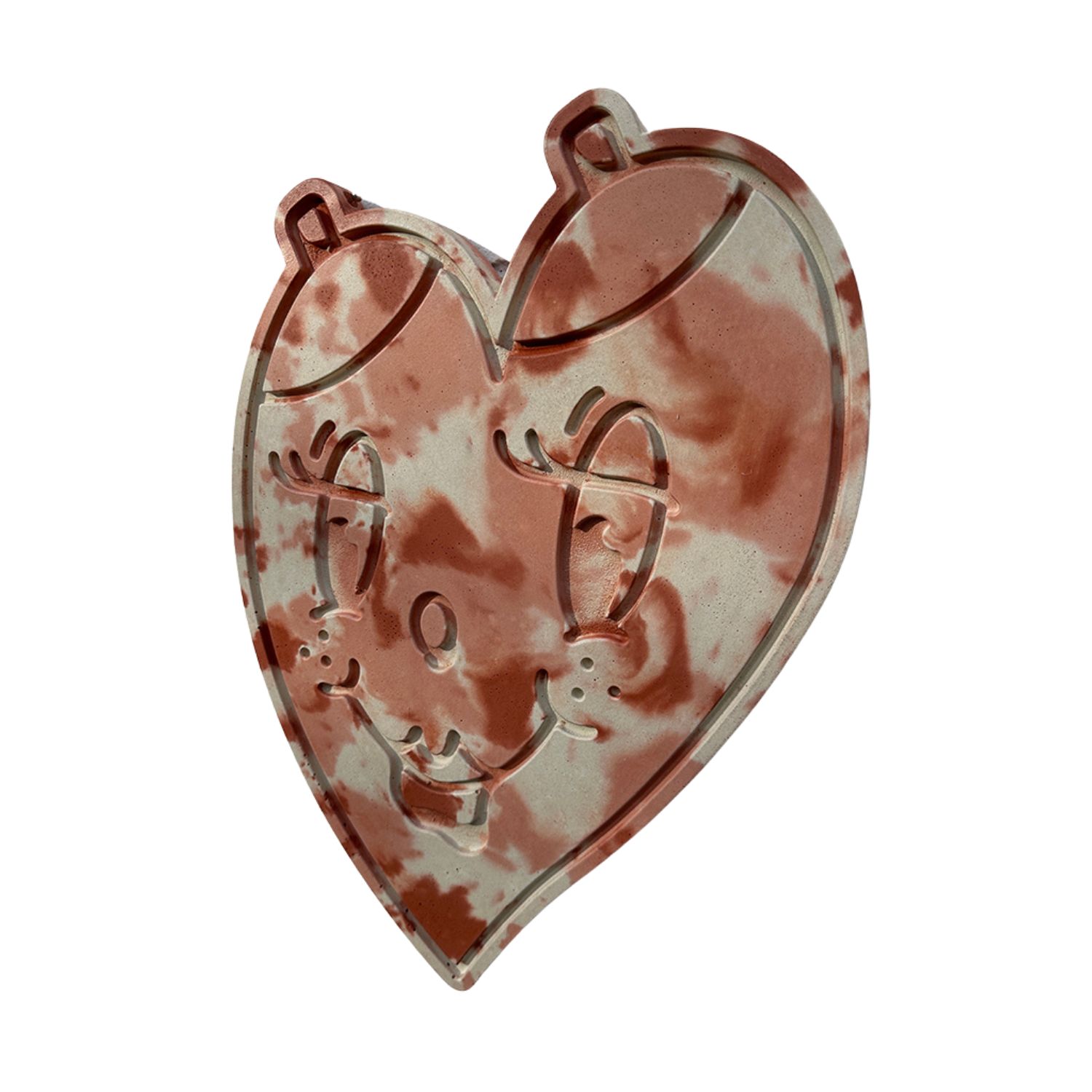 Red / Pink / Purple Limited Edition Concrete Heart Wall Hanging - Smith & Goat X Patrick Schmidt - Heartbreaker