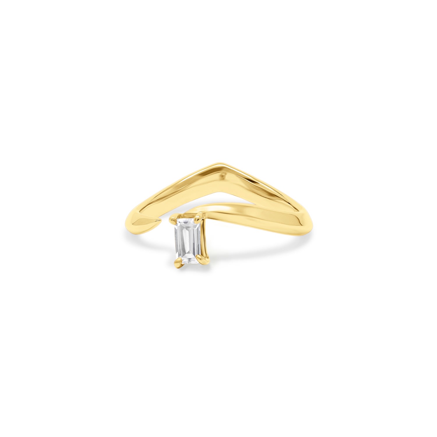 Women’s Tears Emerald Ring - 18K Yellow Gold Vermeil Edx