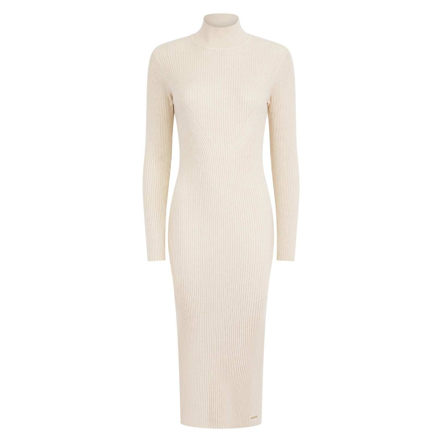 Women’s Darlington High Knit Midi Dress - Neutrals Large Hortons England