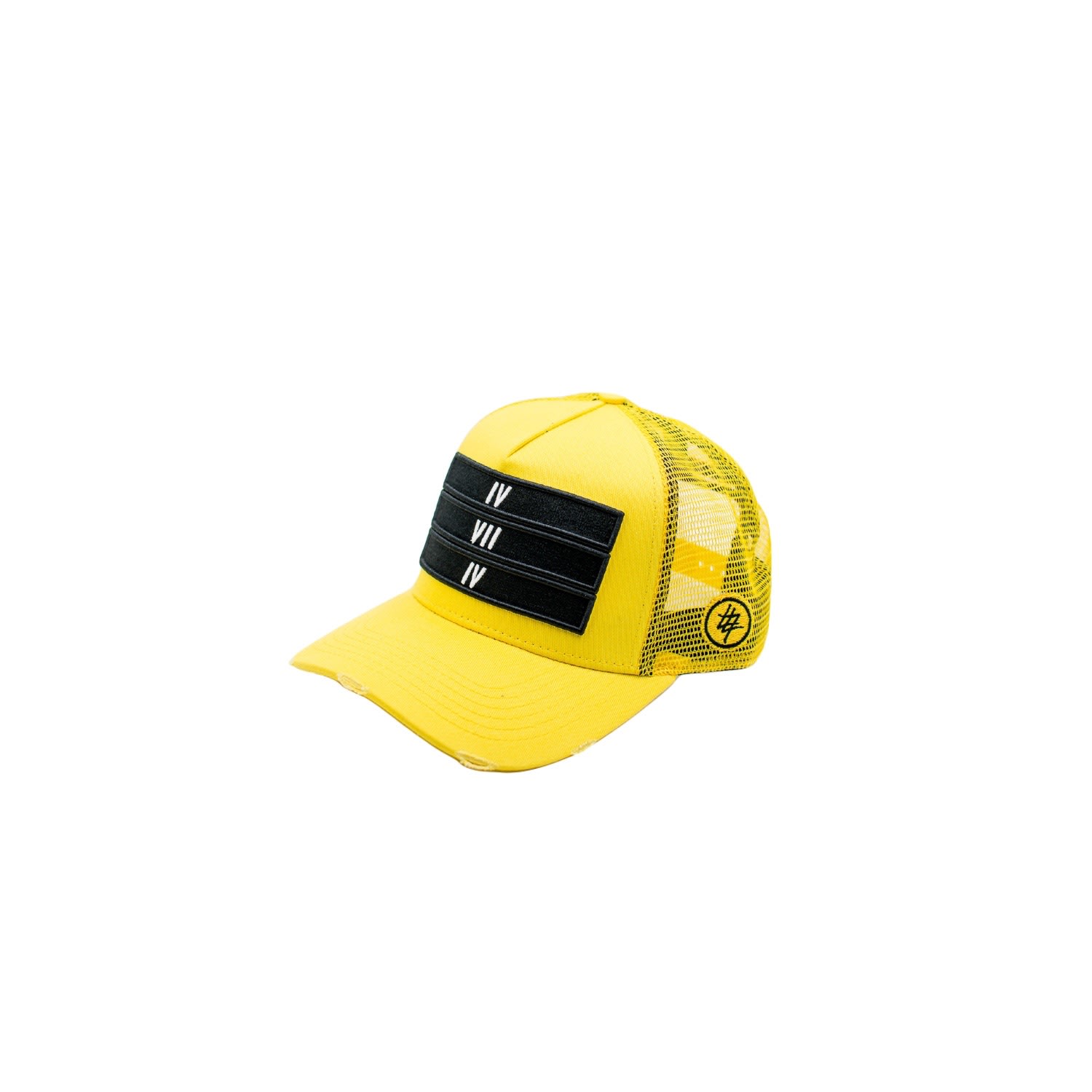 Men’s Black / Yellow / Orange 474 Black 3 Bars Trucker Cap - Yellow 474 Co
