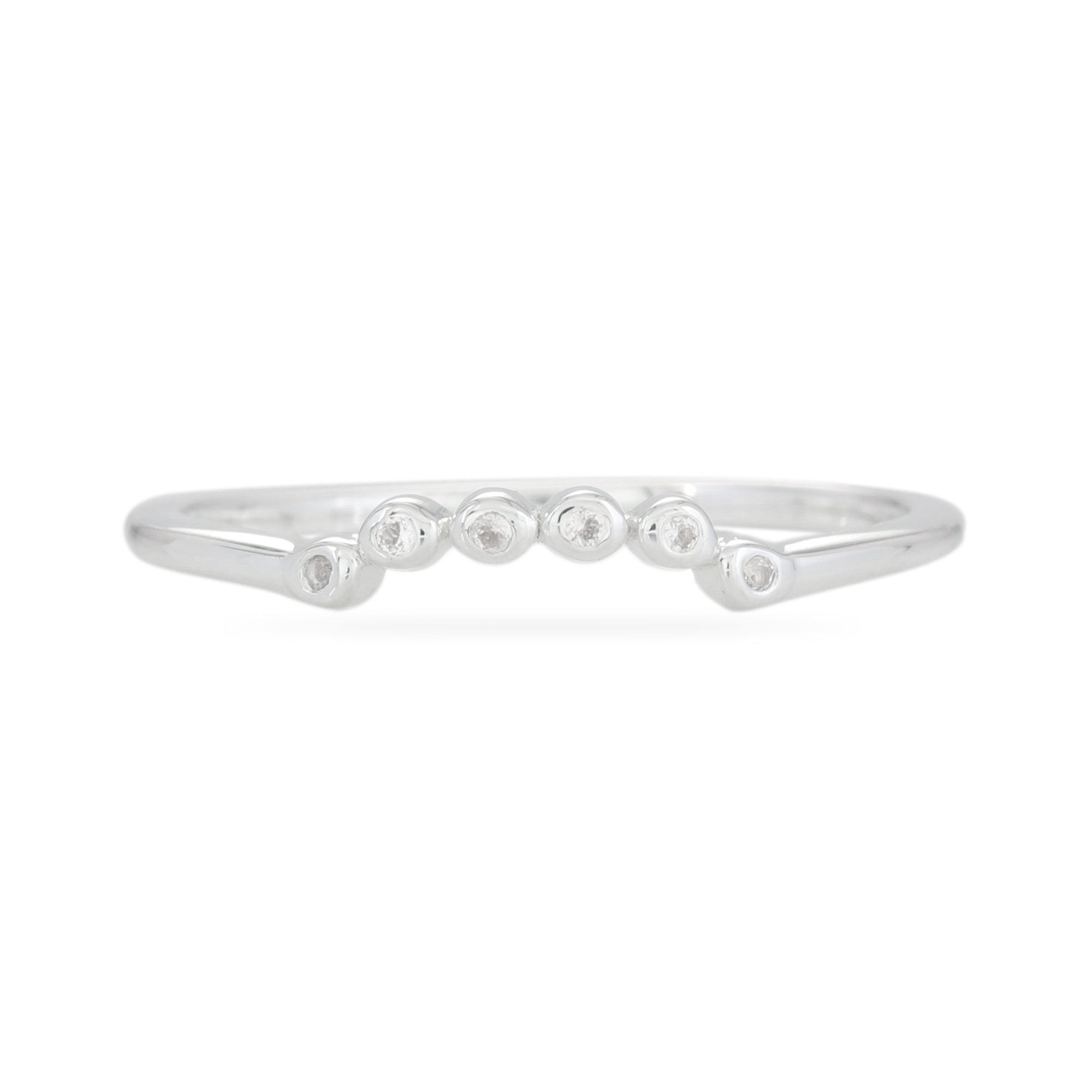 Women’s Half Circle Stacking Ring - Silver Karrah Jewellery