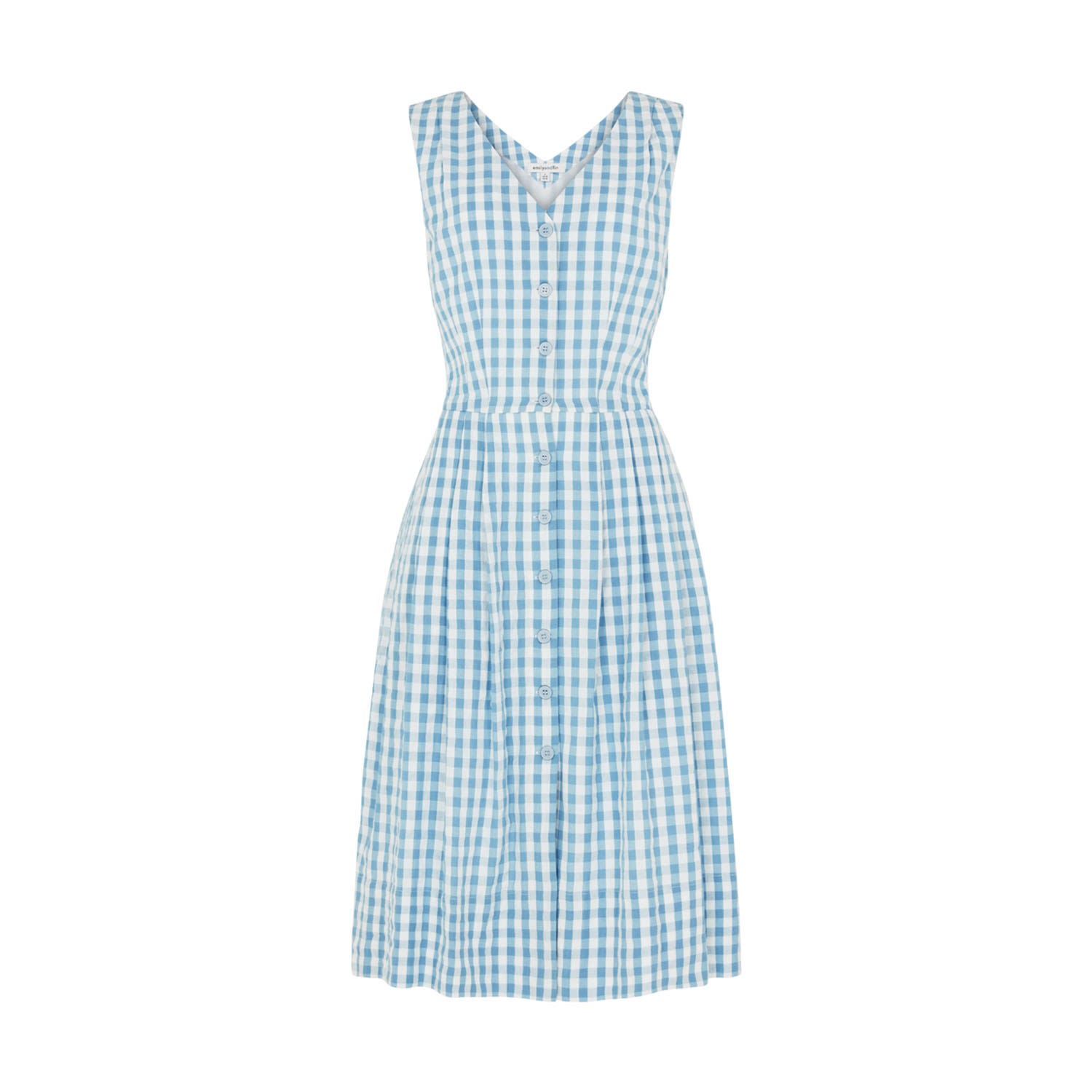 Women’s Blue / White Scarlett India Blue Check Dress Extra Small Emily and Fin