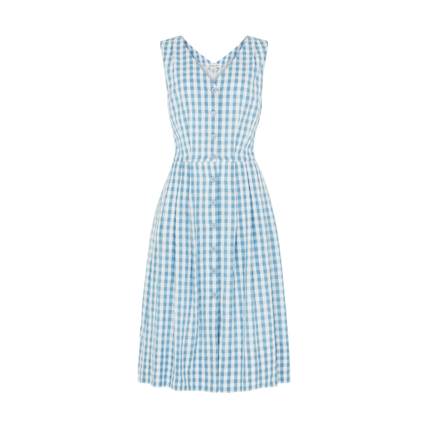 Women’s Blue / White Scarlett India Blue Check Dress Medium Emily and Fin