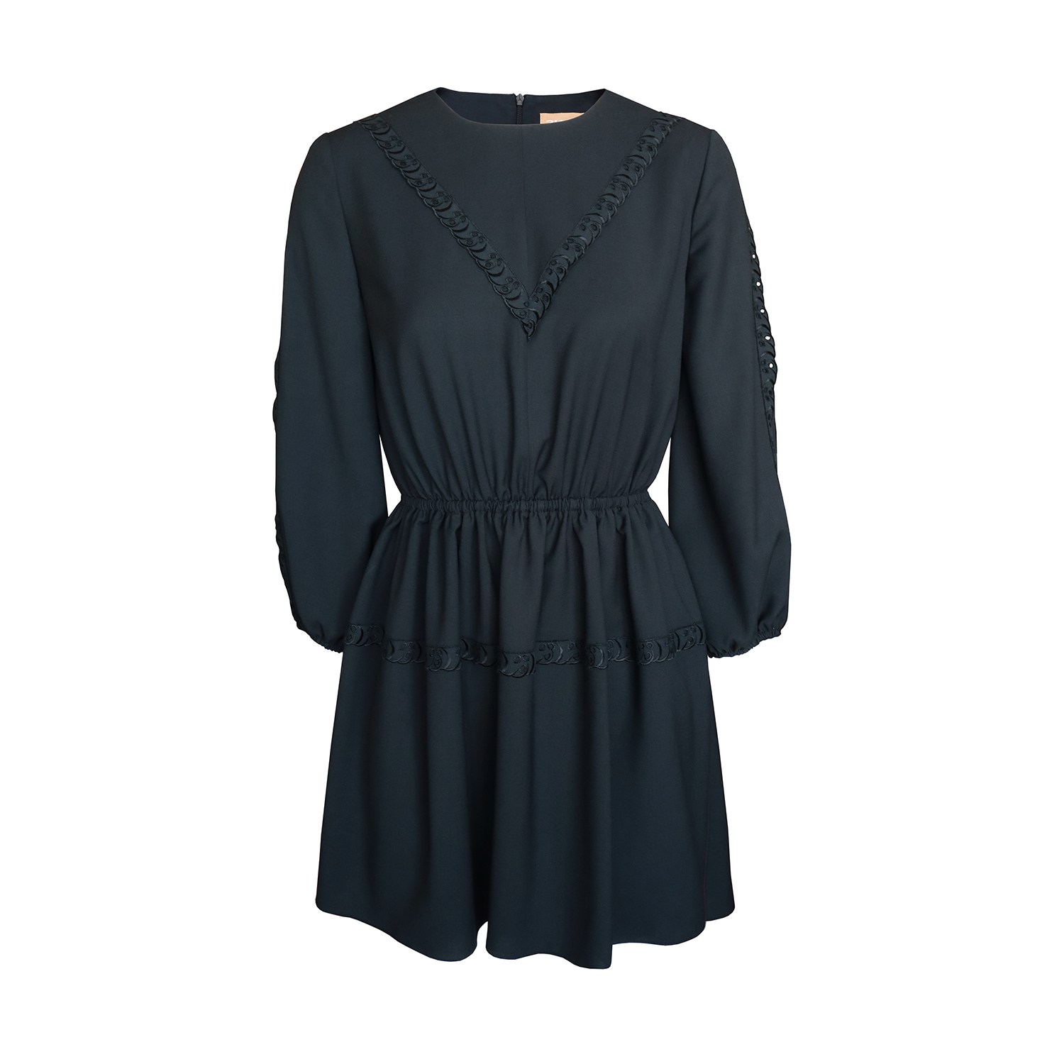 Women’s Black Ada Lace Viscose Mini Dress - Midnight Blue Extra Small 2Kstyle