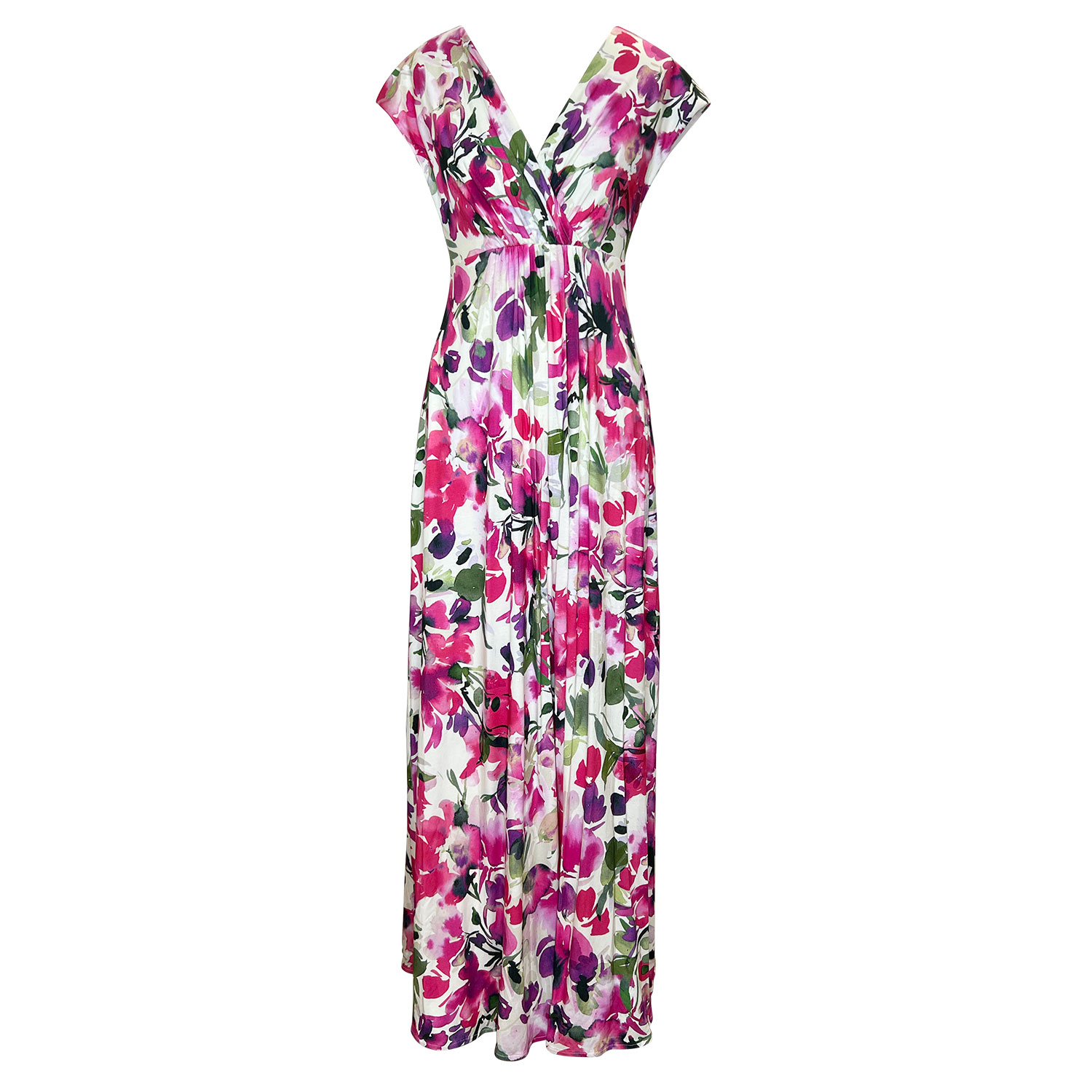 Women’s Petite Sophia Maxi Dress In Fuchsia Florals Print Xxs/Xs Alie Street London