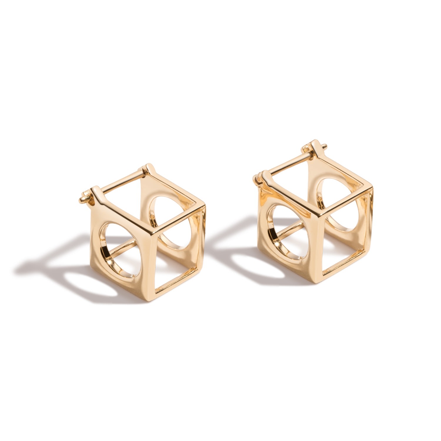 Women’s Screw It, Let’s Do It Earrings - 18K Gold Vermeil Square Box Hoop Earrings Lúdere