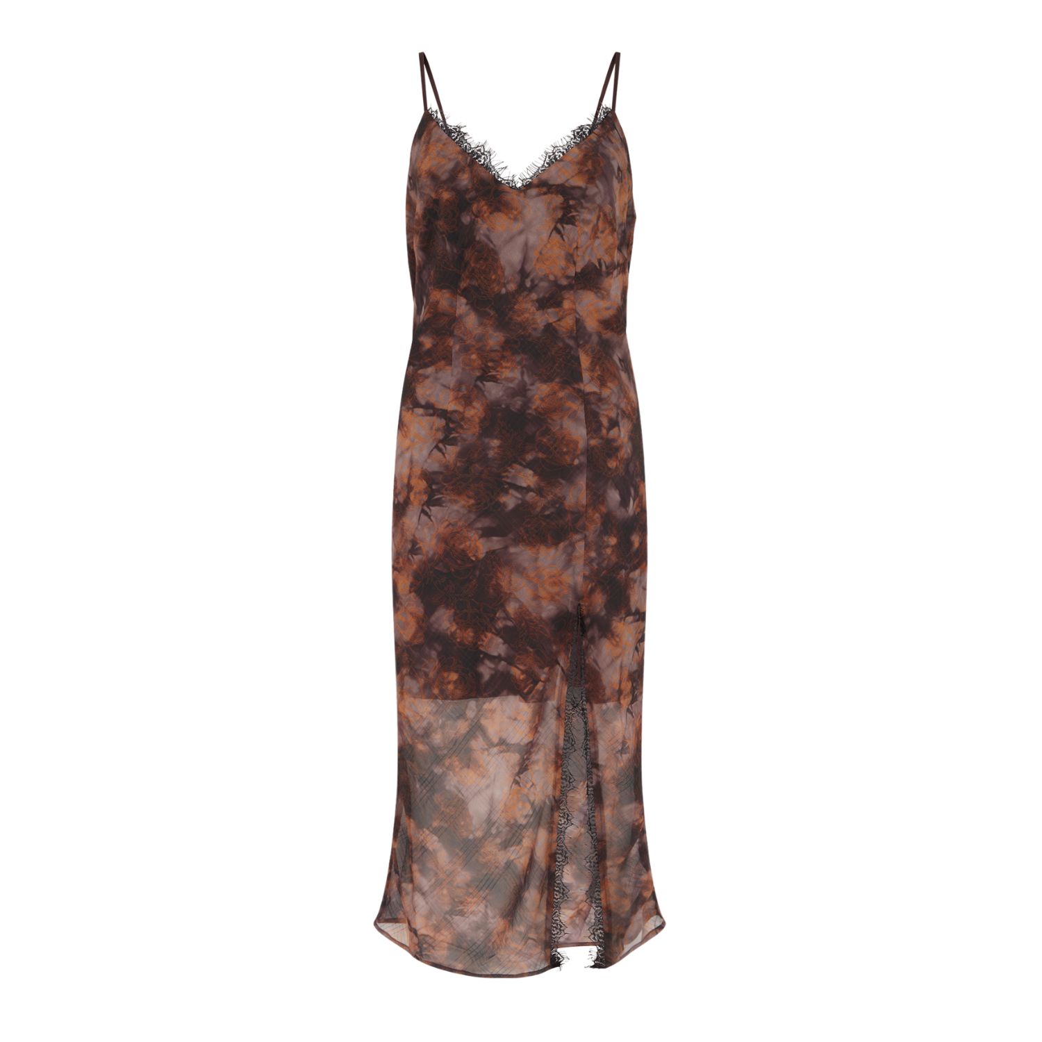 Women’s Black / Brown Atomic Tie Dye Slip Dress Extra Small Little Lies