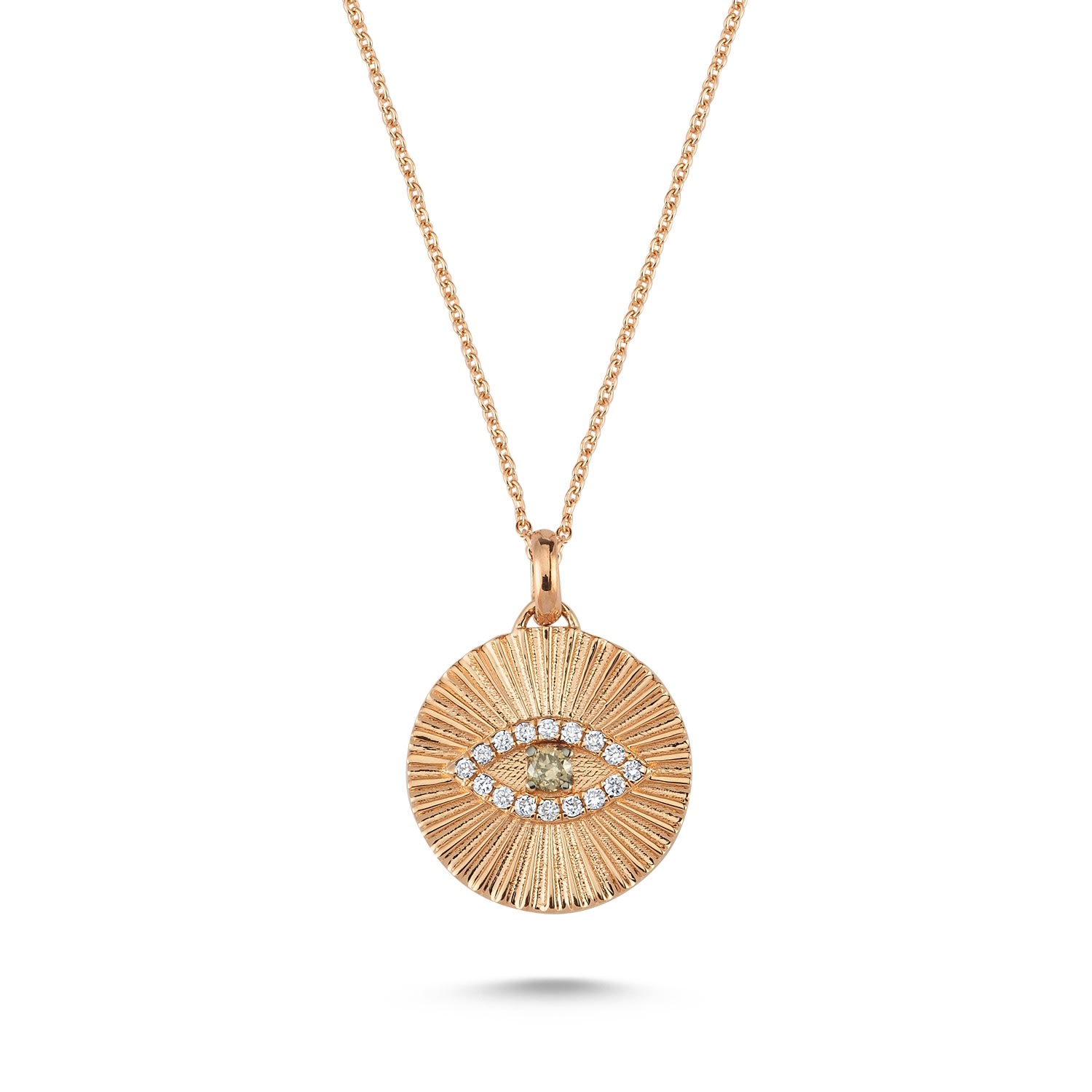 Women’s Brown Eyeful Chocolate Diamond Rose Gold Necklace - Valentine’s Day Edition Luxo Diamond