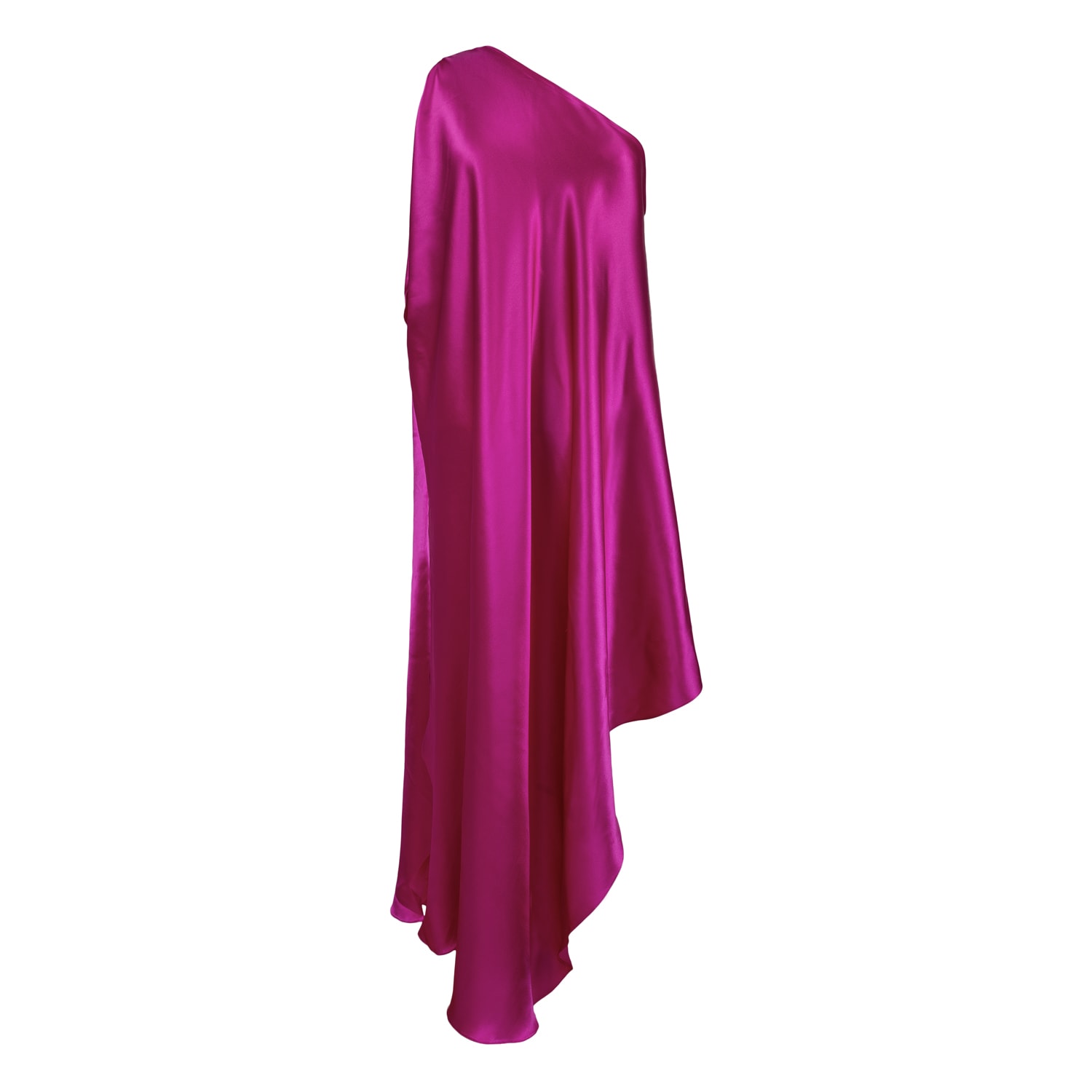 Women’s Pink / Purple Beatrice Silk Dress, Color Fuchsia S/M Sasha La Mer