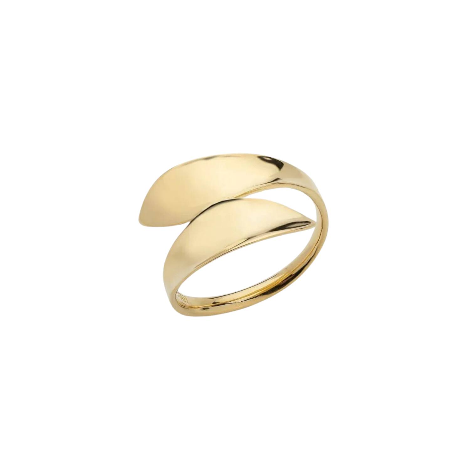 Women’s Adjustable Wave Ring Gold Fiyah Jewellery