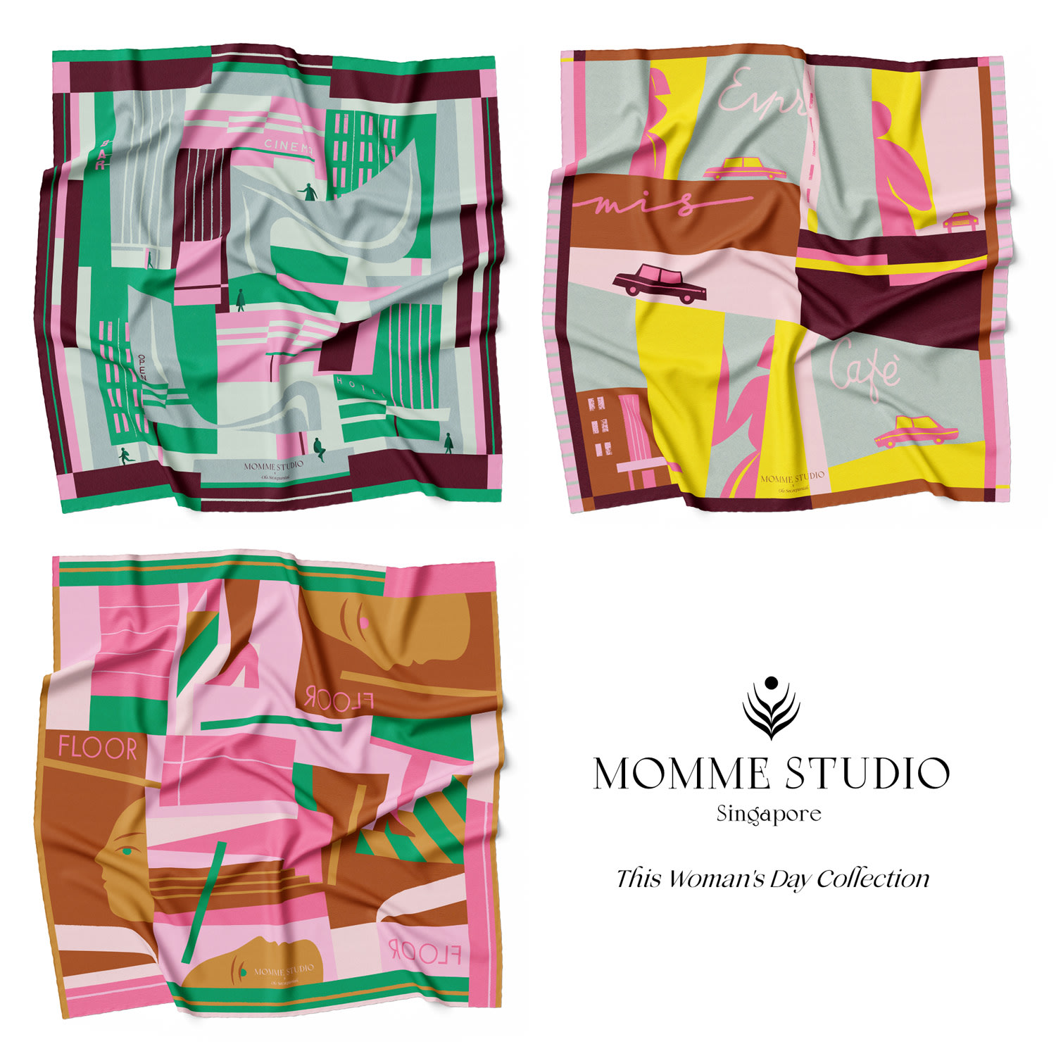 Women’s This Woman’s Day - Silk Scarf Collection One Size Momme Studio