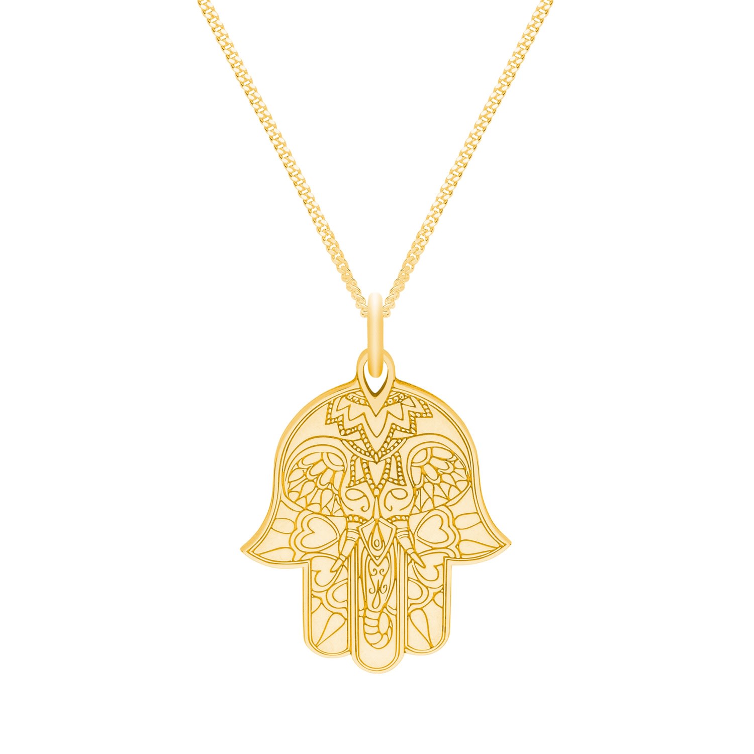 Women’s Small Gold Hamsa Hand Pendant Necklace Cartergore