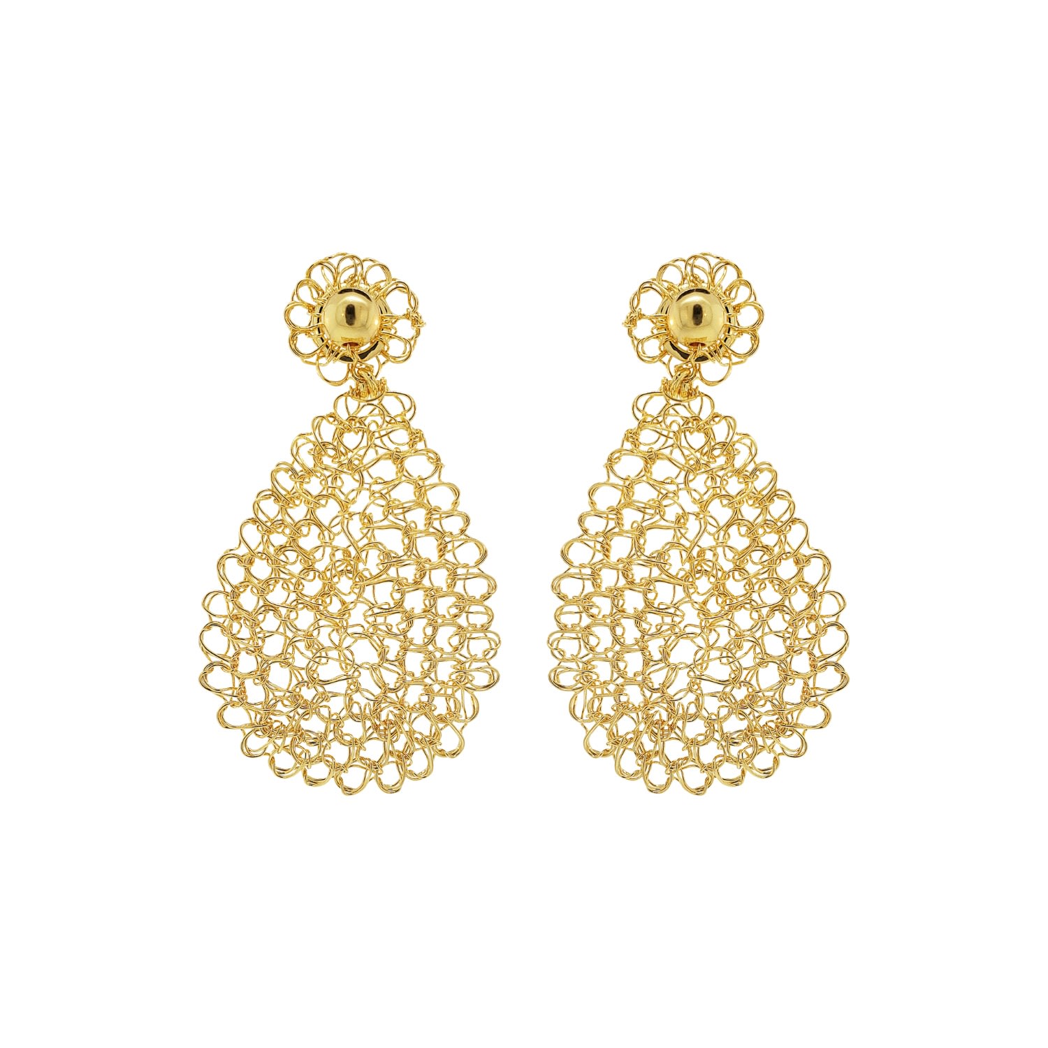 Women’s All Gold Maddie Mini Handmade Earrings Lavish by Tricia Milaneze