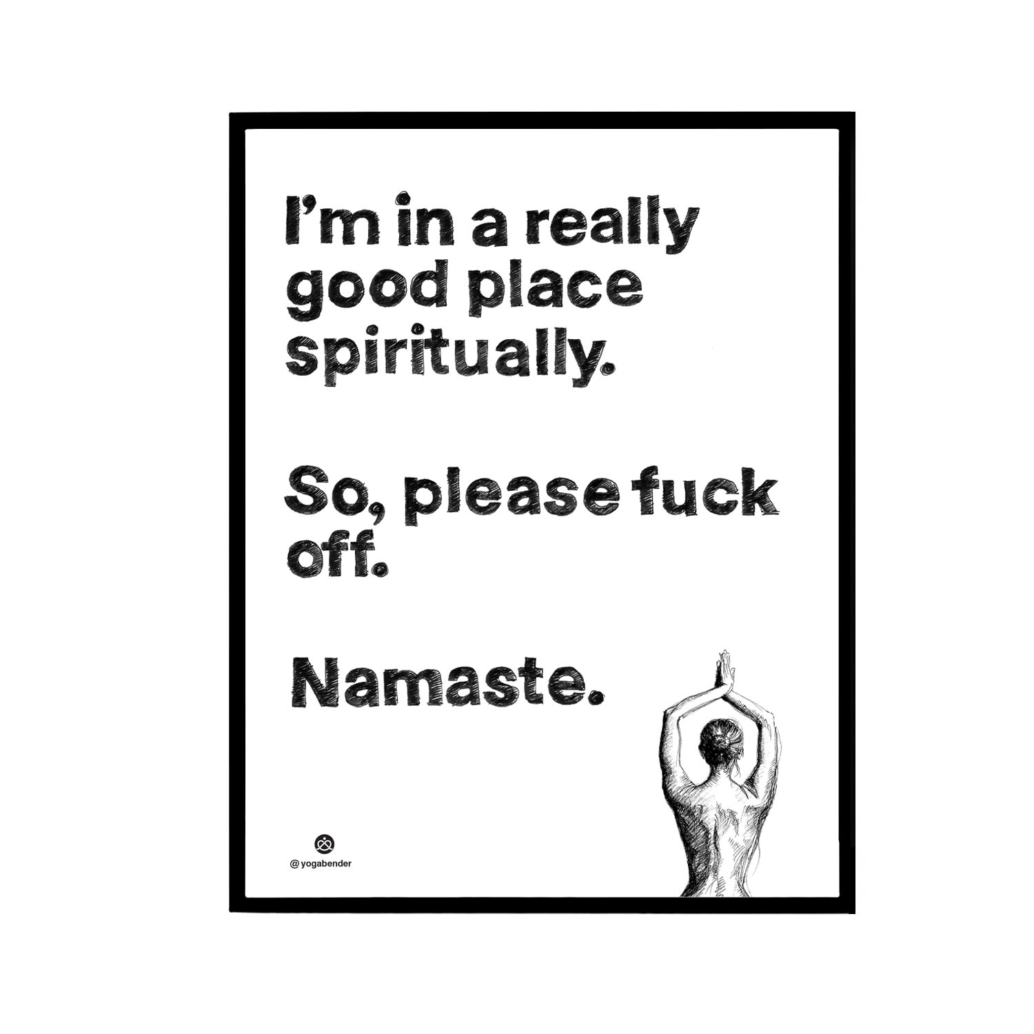 Black / White Capsule Edition Travel Art Print: Namaste From India And Bali Awol