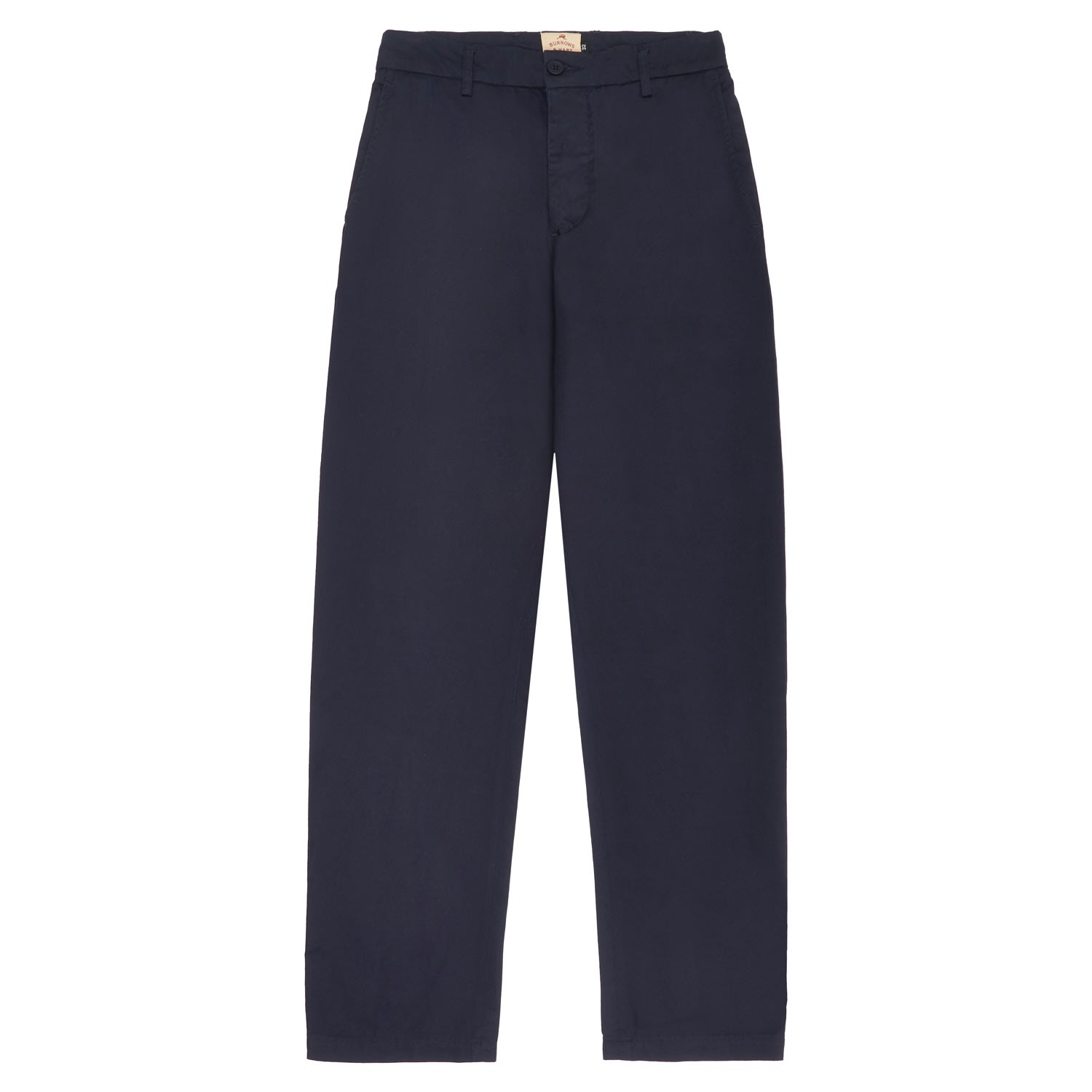 Men’s Blue Cotton/Linen Trouser - Navy 30" Burrows & Hare