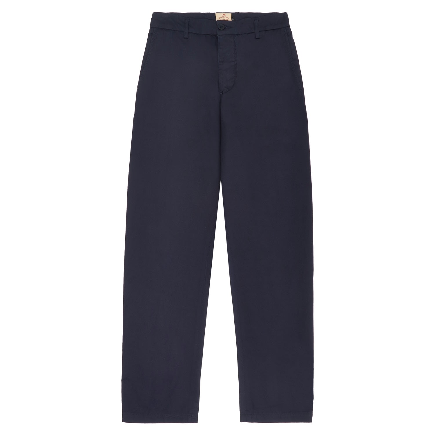 Men’s Blue Cotton/Linen Trouser - Navy 34" Burrows & Hare