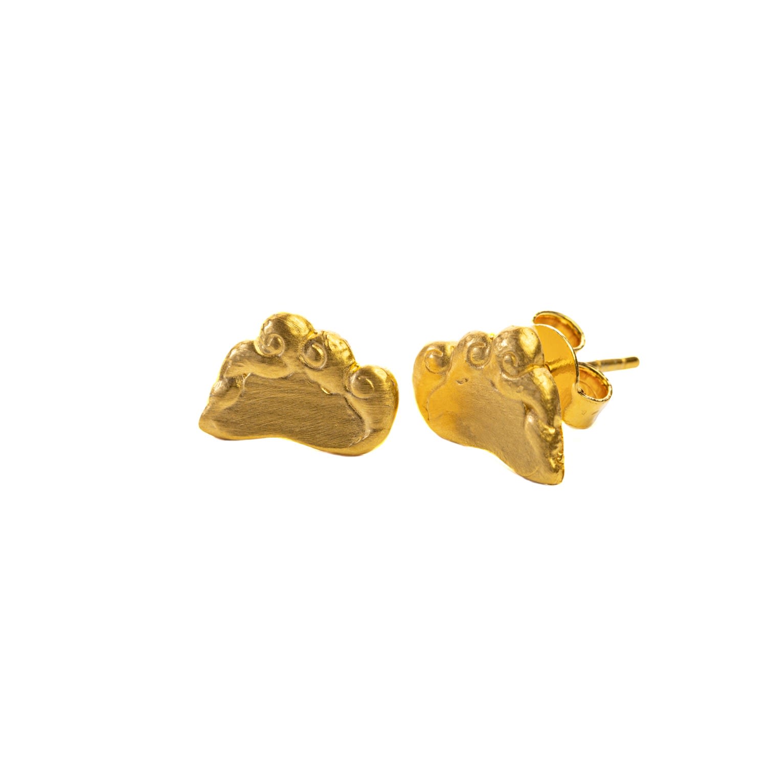Women’s Monsoon Cloud Stud Earrings - Gold Rize