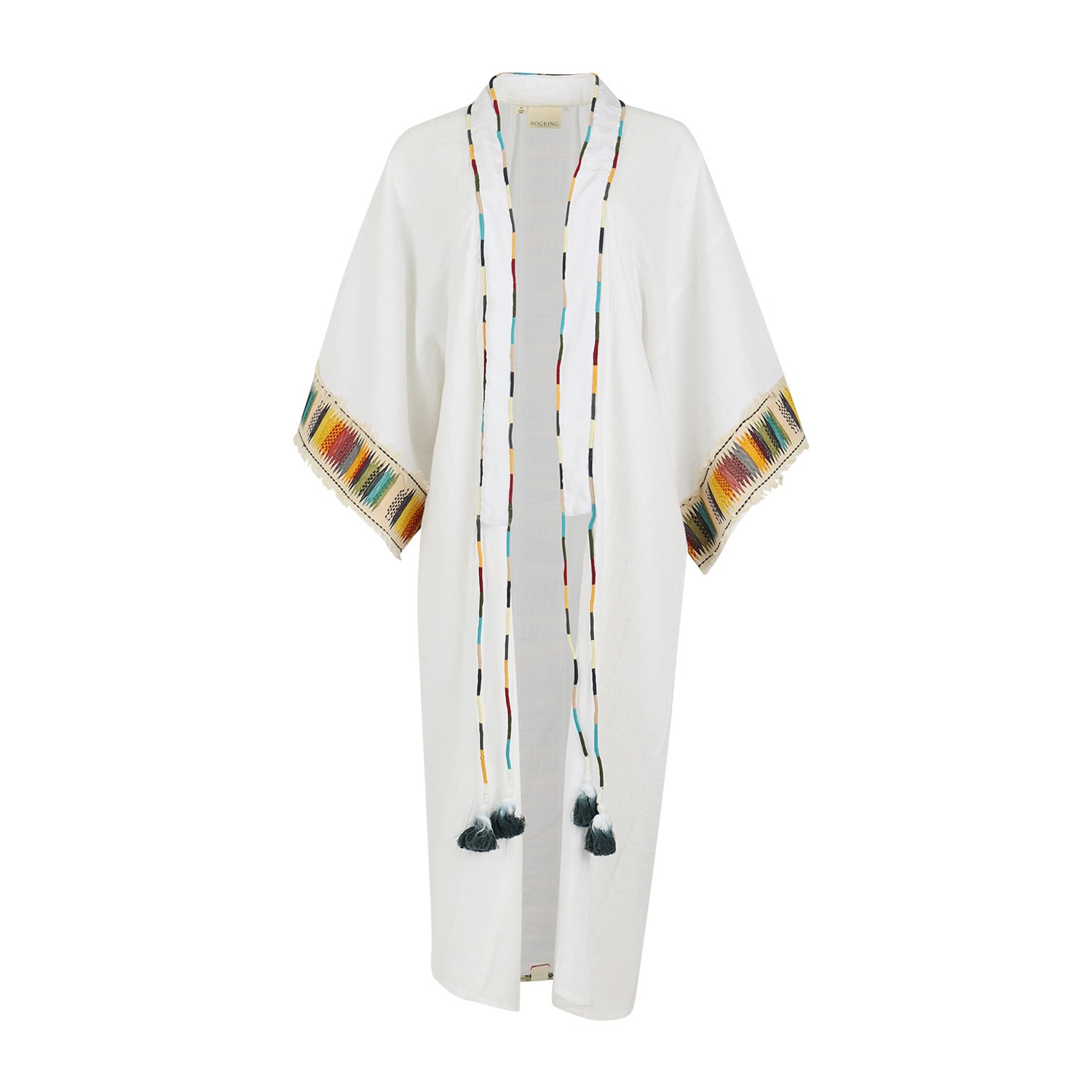 Women’s El Matador Cotton Kimono - White One Size Rocking Gypsy