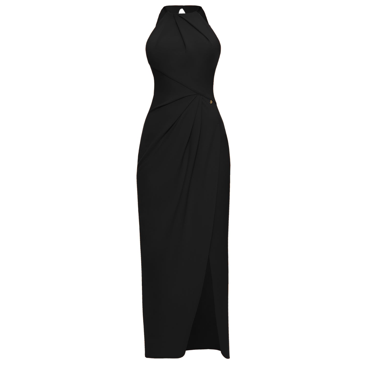 Women’s Draped Dress Sofia Black Extra Small Angelika Jozefczyk