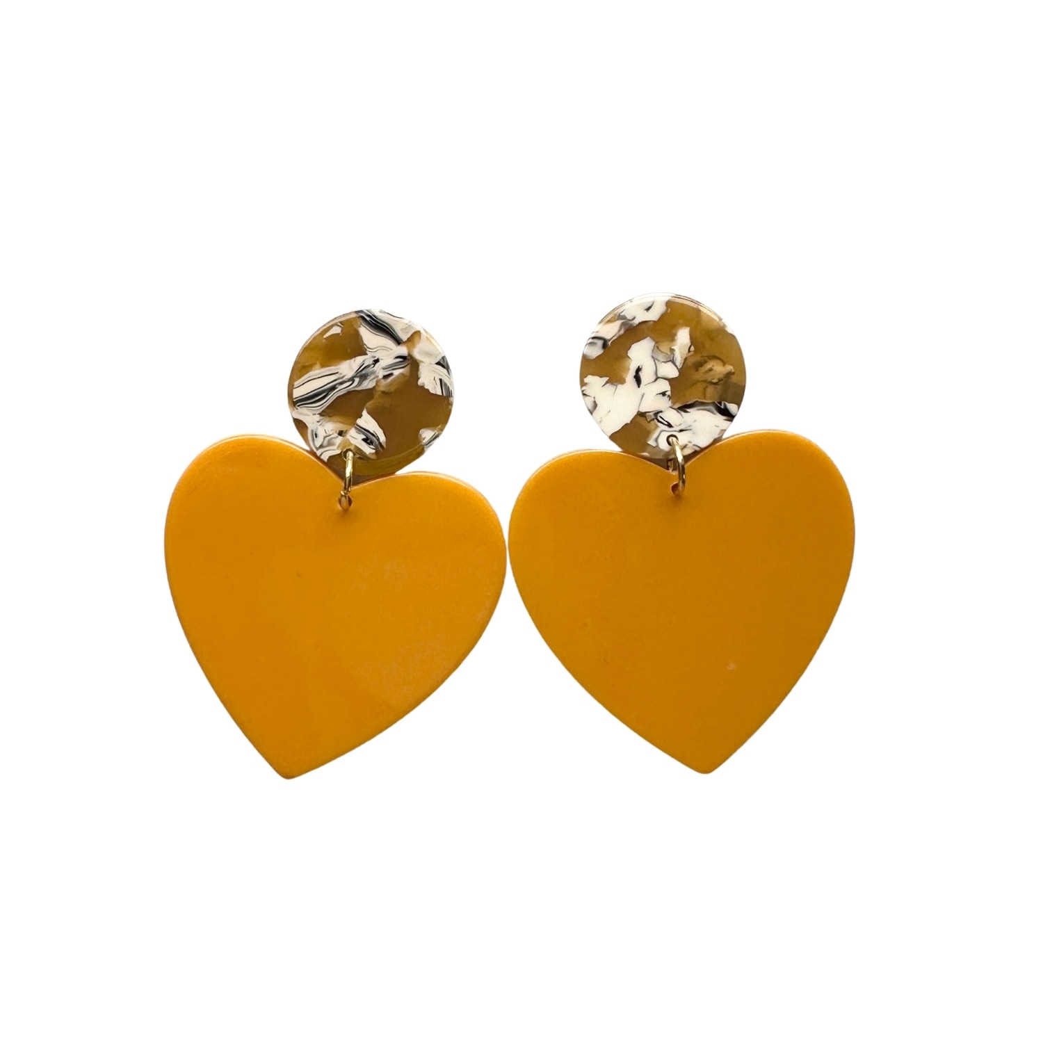 Women’s Yellow / Orange Xl Heart Earrings In Bee Mine Closet Rehab