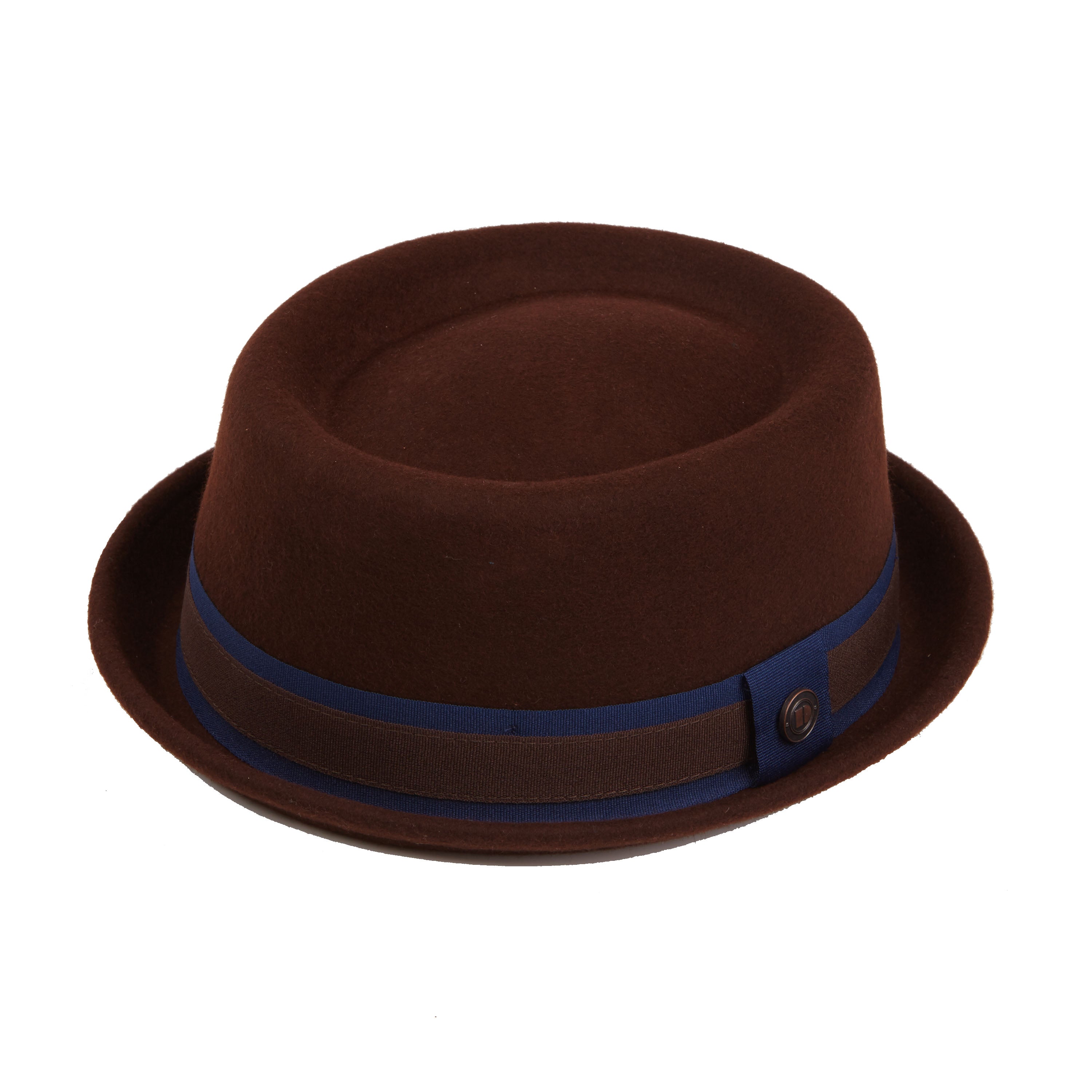 Men’s Leo Brown Felt Skimpy Brim Short Brim Rude Boy Mod Style Porkpie Hat 59Cm Dasmarca Hats