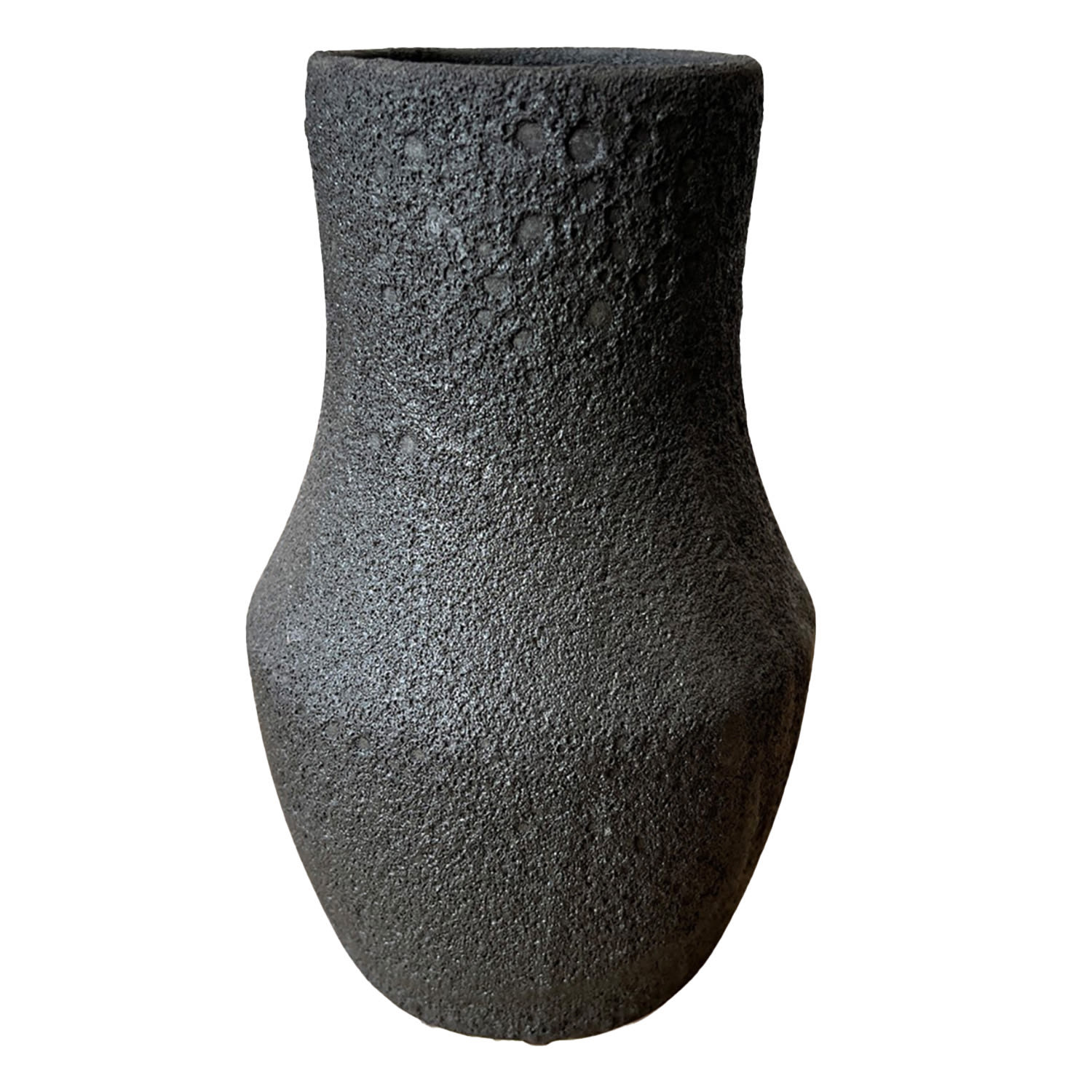 Black Leda Crater Vase Gina Desantis Ceramics