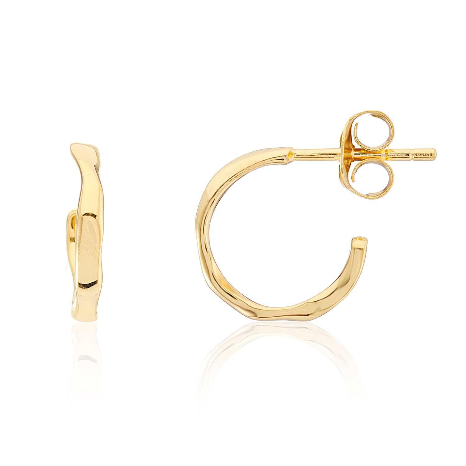 Women’s Ronda Mini Piccolo Polished Gold Vermeil Hoop Earrings Auree Jewellery