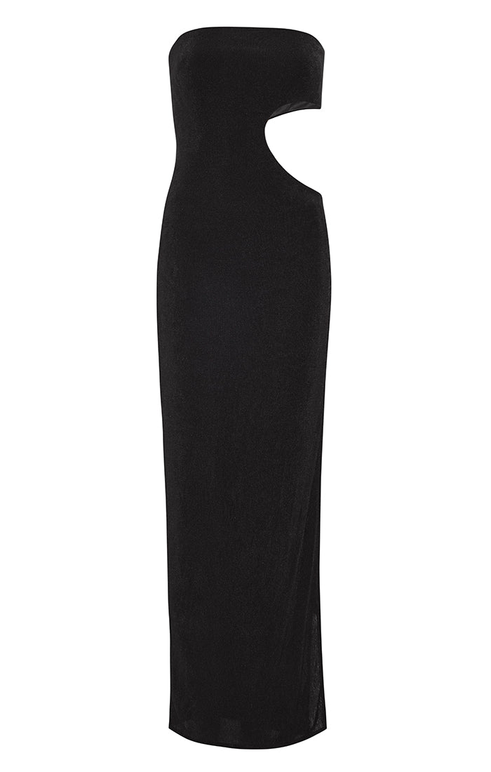 Women’s Black Nora Strapless Bandeau Dress Small Kamari Swim Llc