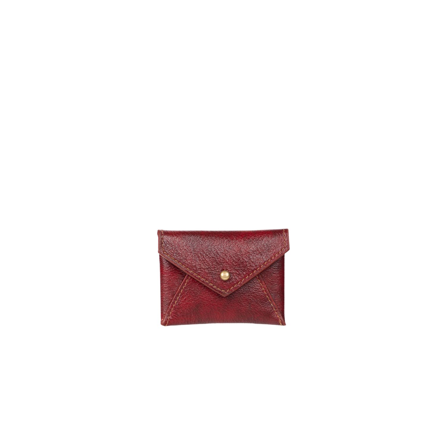Women’s Neutrals / Green / Red Leather Coin Pouch Deux Mains