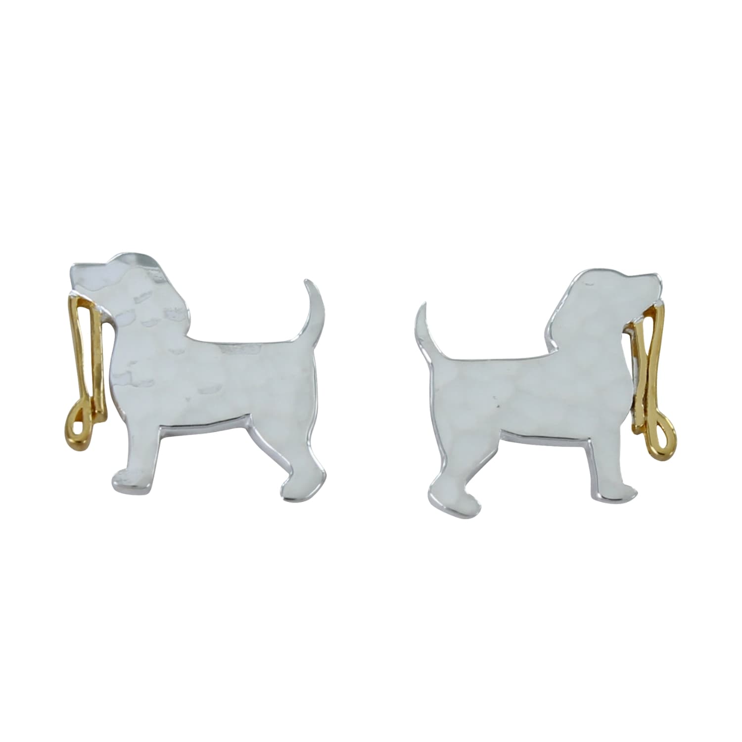 Women’s Silver / Gold Spot The Dog Sterling Silver Stud Earrings Reeves & Reeves
