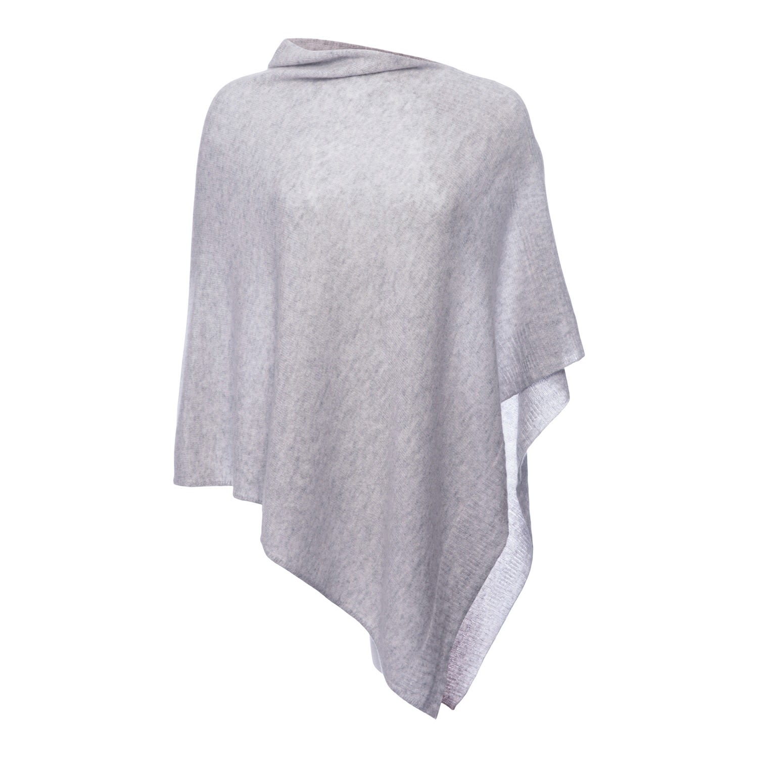 Women’s Cashmere Poncho In Foggy Grey One Size Loop Cashmere