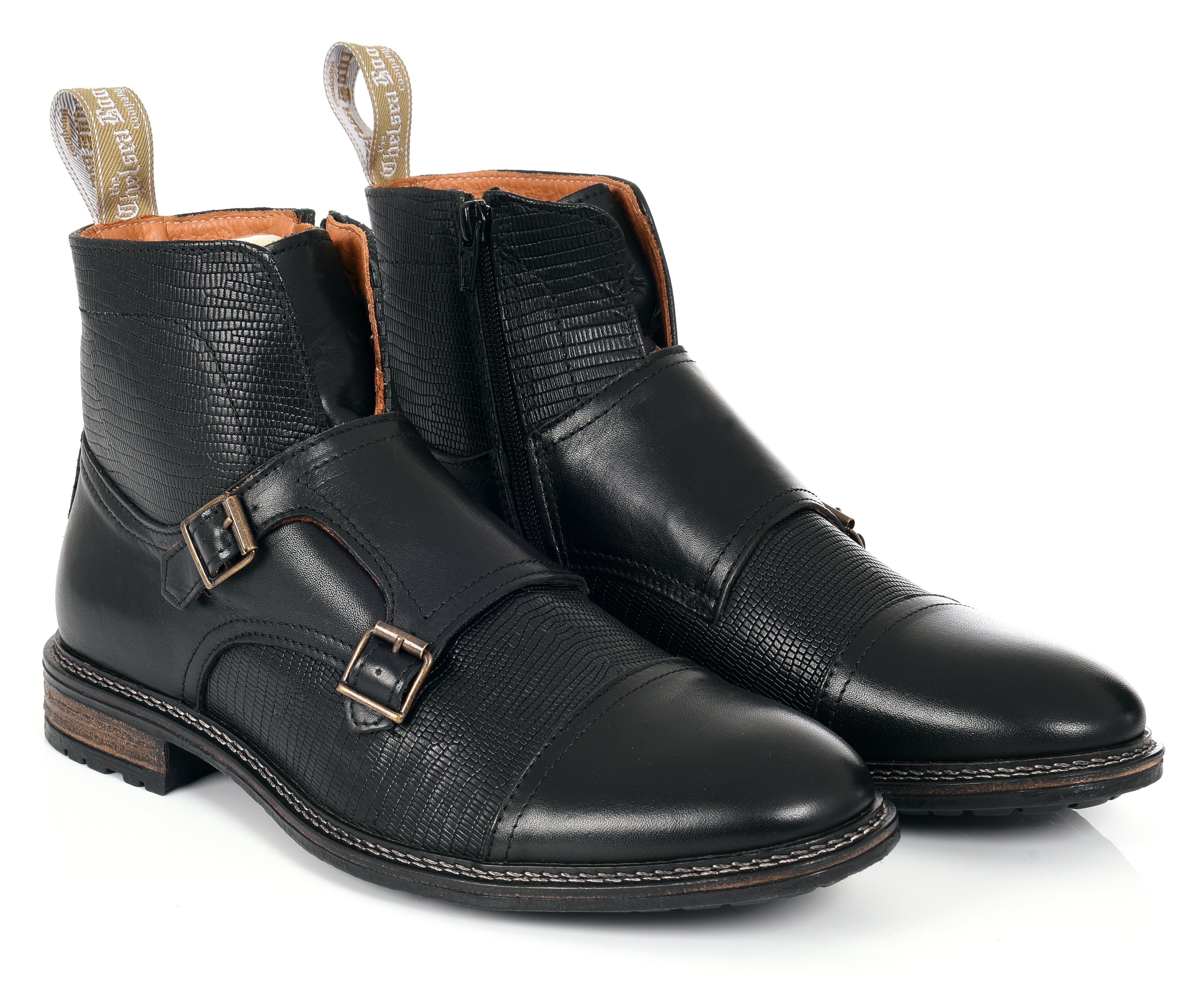 Men’s Double Buckle - Black 7.5 Uk The Chelsea Boot Co Est. 1851