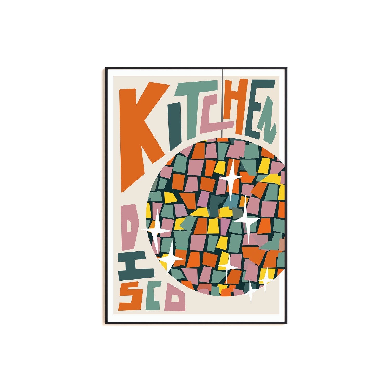 Kitchen Disco Art Print - A3 Natalie Cass Art