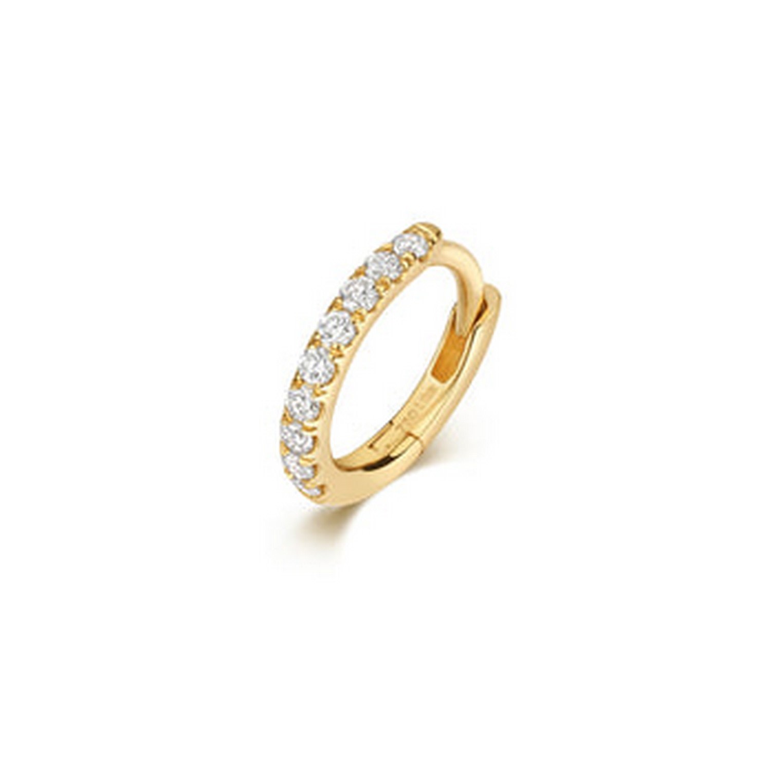 Women’s Diamond Cartilage Hoop In Yellow Gold Cervin Blanc