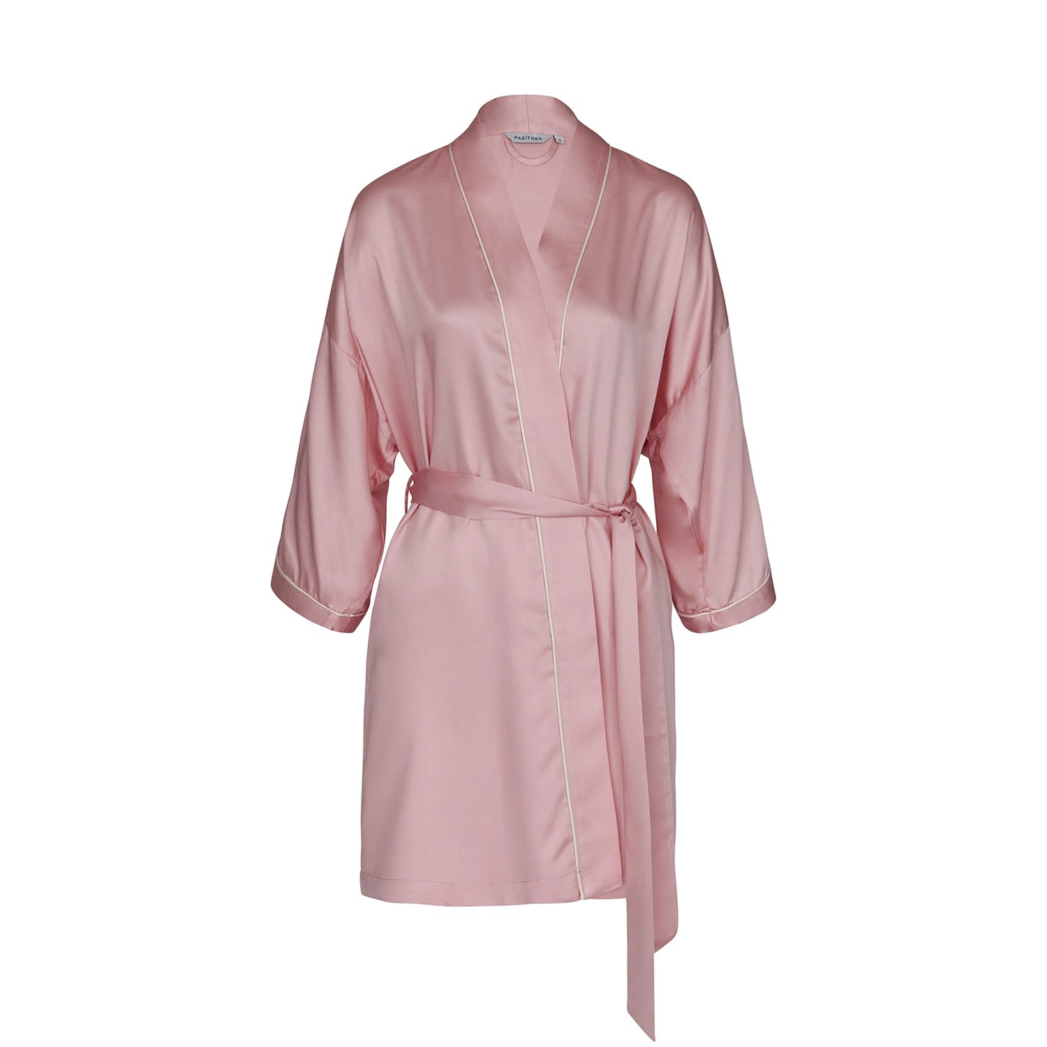 Women’s Pink / Purple Silky Bamboo Robe In Pink Small Pasithea Sleep