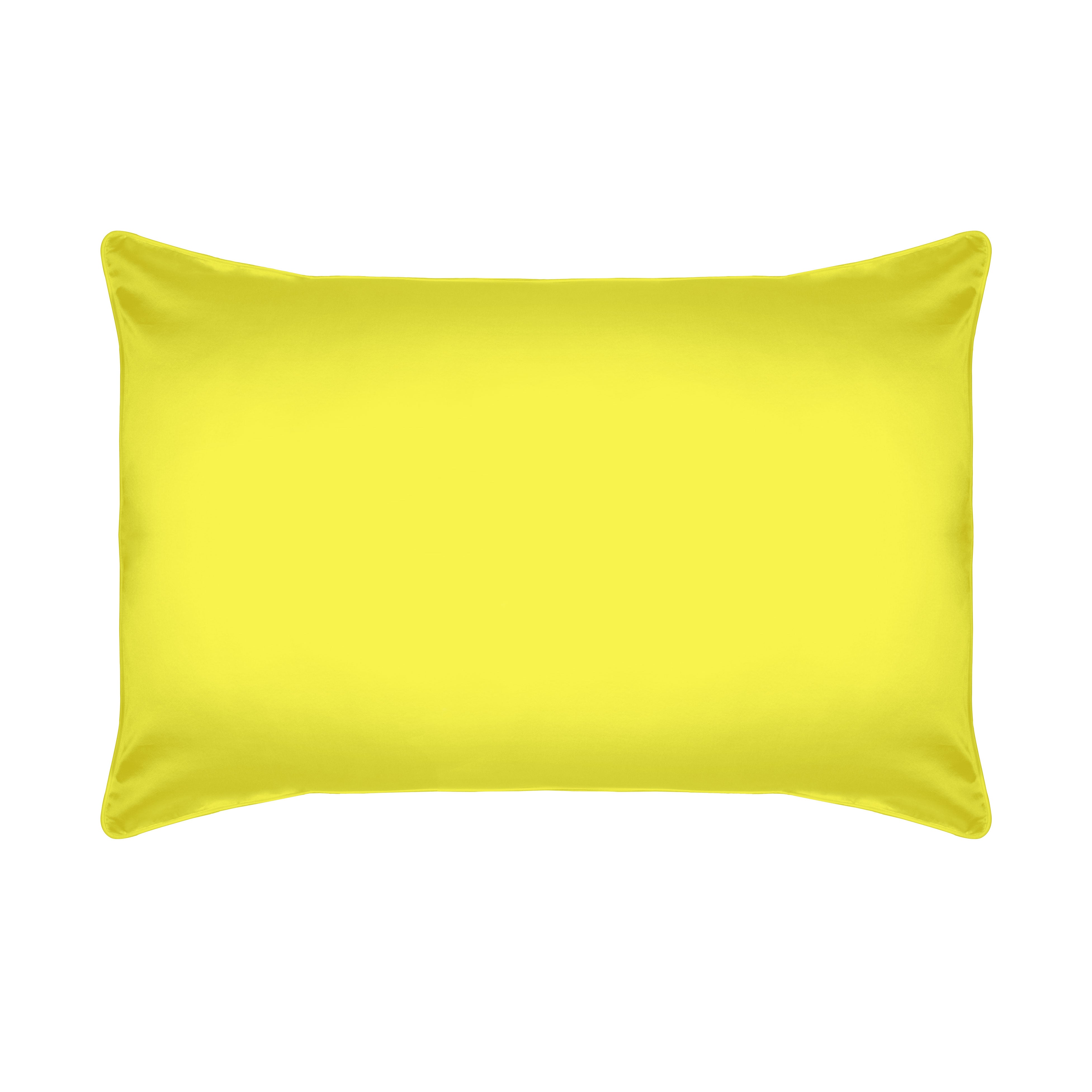 Yellow / Orange Aiya Organic Silk Pillowcase Chartreuse Uk Single Studio Pia
