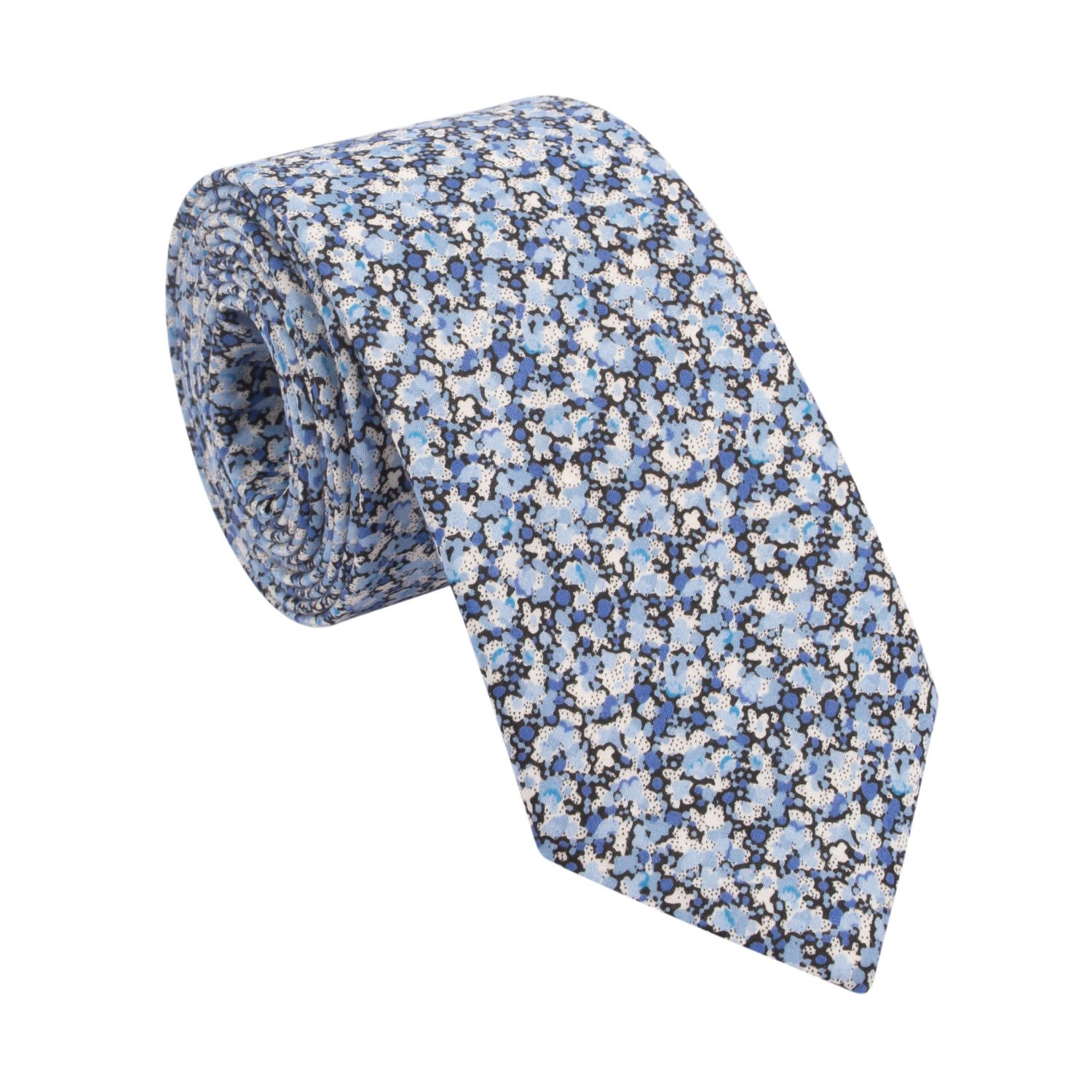 Men’s Liberty Pepper Blue Slim Tie Le Colonel