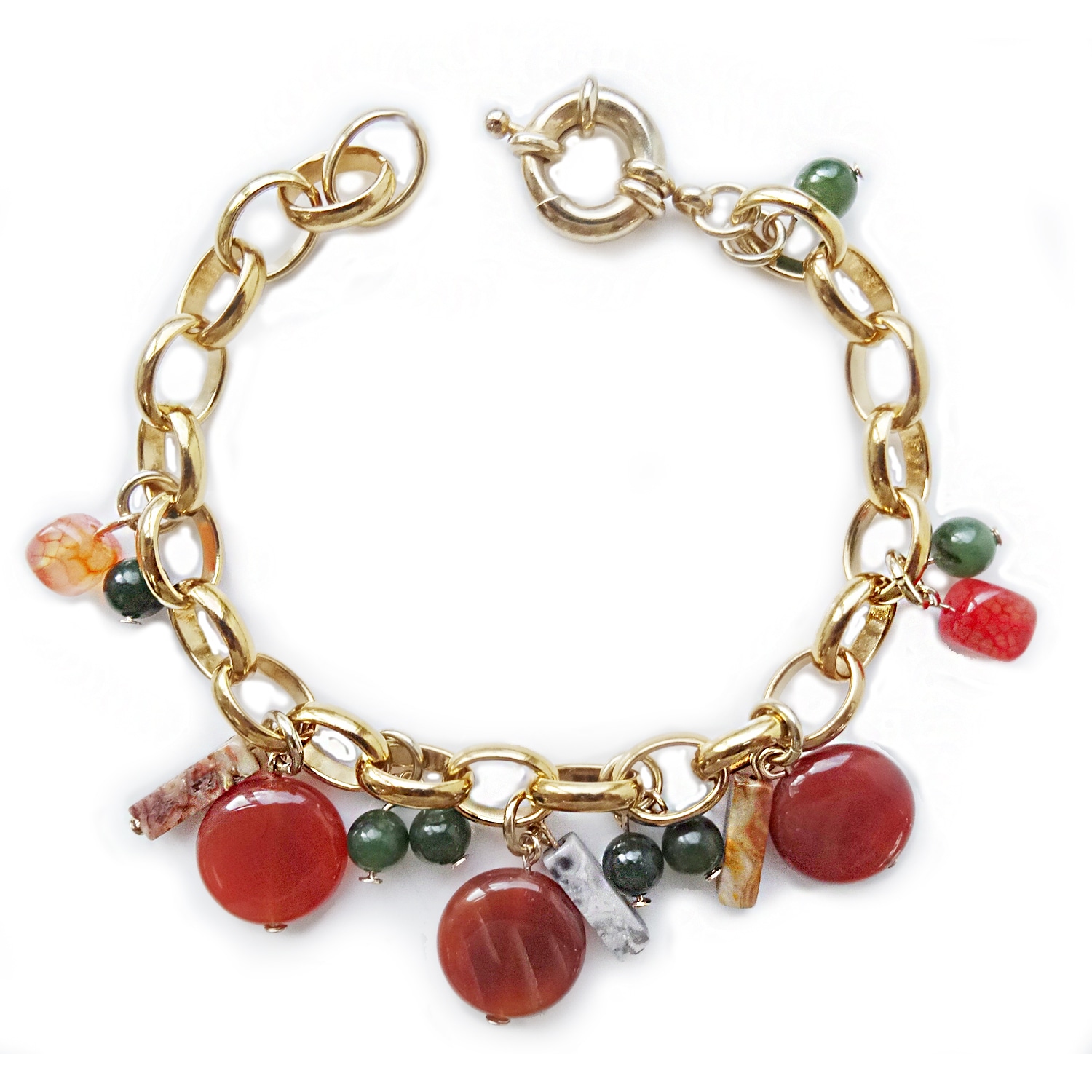 Women’s Gold / Yellow / Orange Limit-Ed Burnt Orange & Lace Agate Bracelet Nadia Minkoff