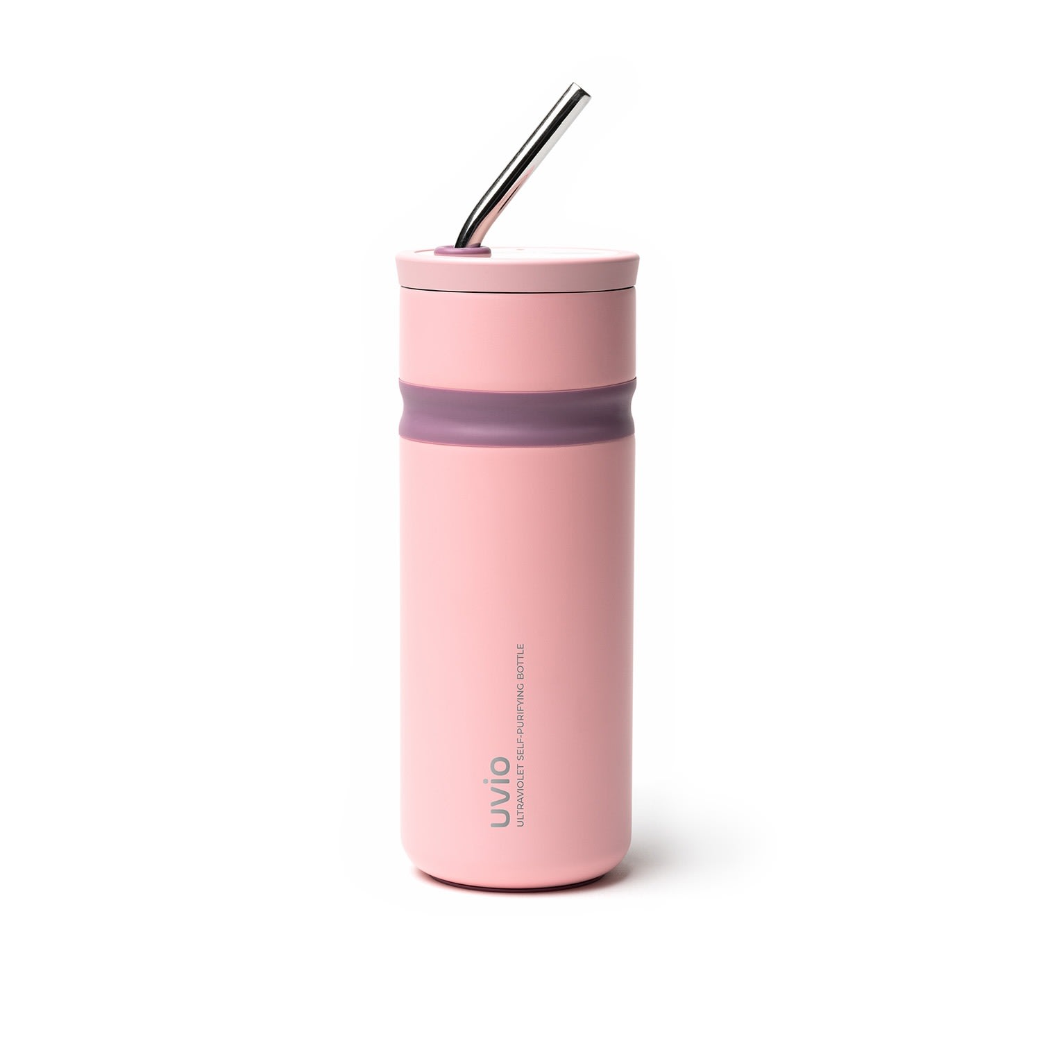 Pink / Purple Uvio Ultraviolet Self-Purifying Straw Water Bottle-April Blush Ohom