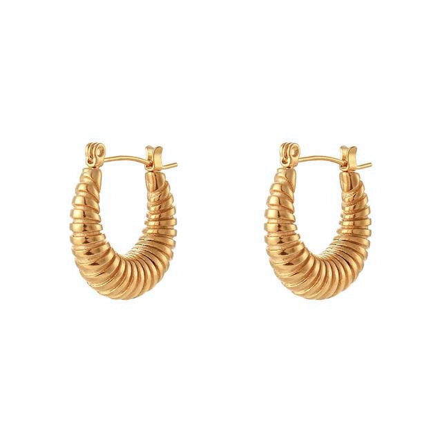 Women’s Gold Croissant Hoop Earrings Olivia Le