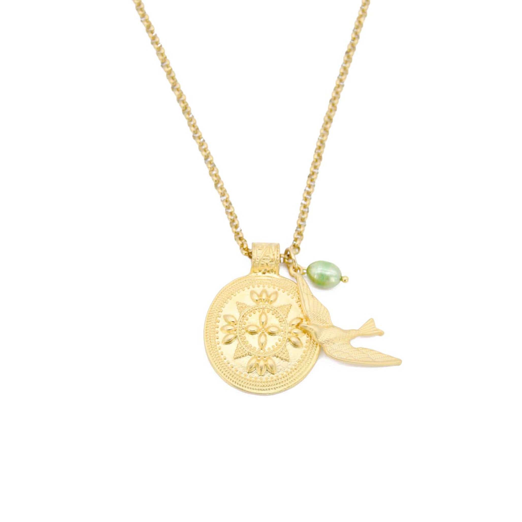 Women’s Gold Swallow Bird Handmade Necklace Adiba