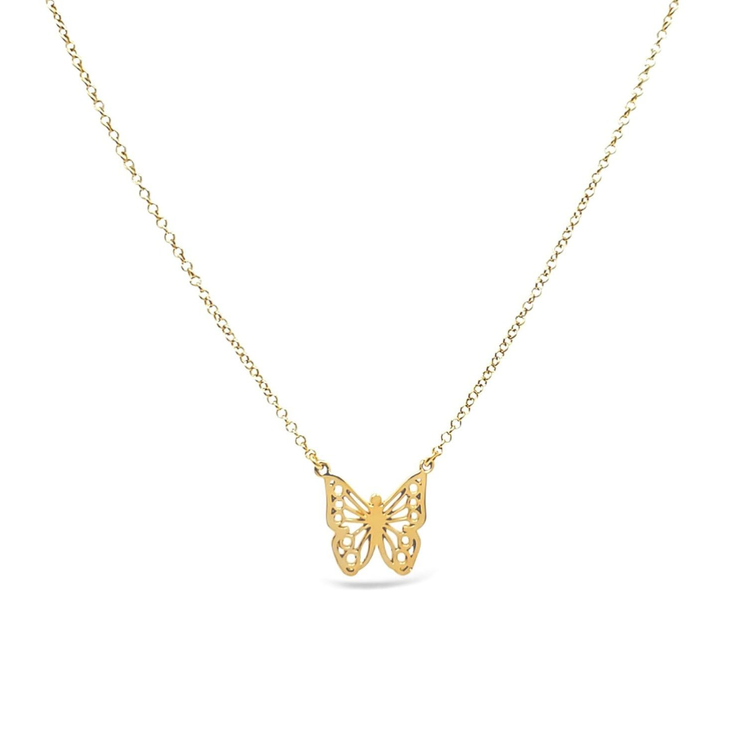 Women’s Butterfly Necklace-Gold Lutiro