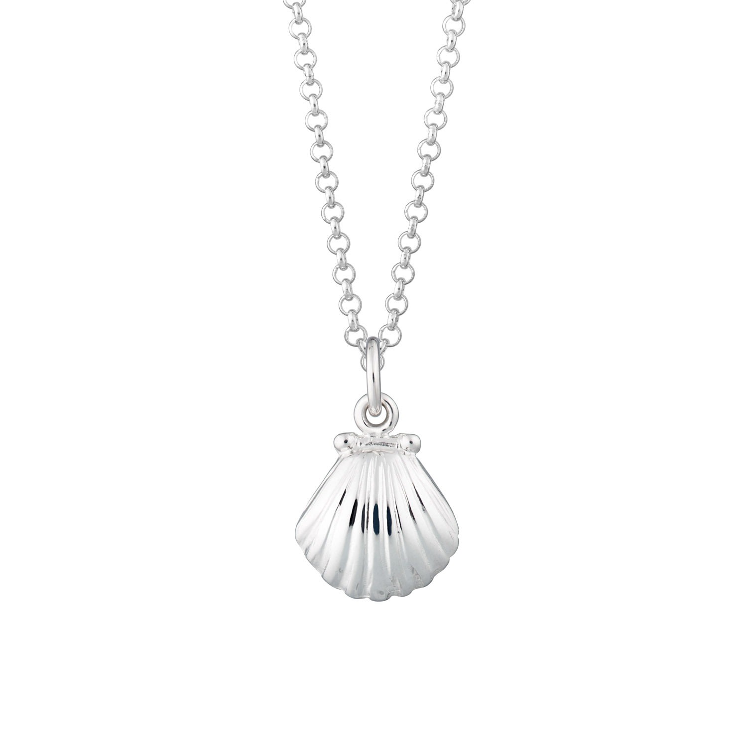 Women’s Sterling Silver Clam Shell Necklace Lily Charmed