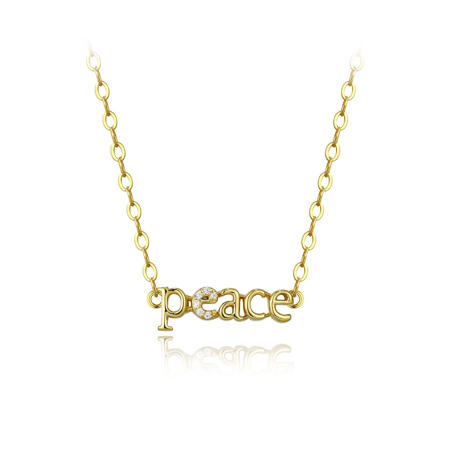 Women’s Gold Peace Is Our Goal Necklace Kathryn New York