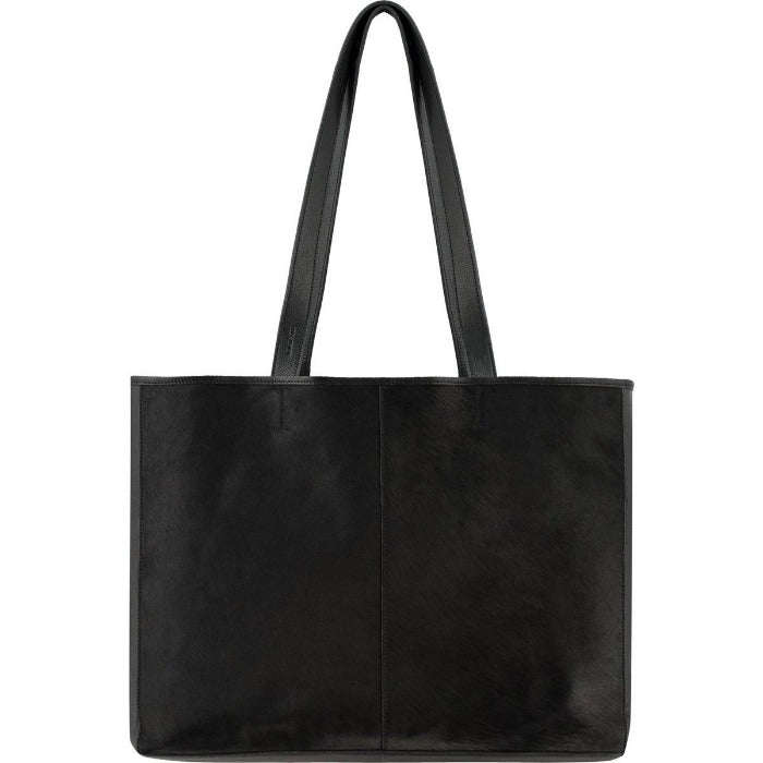 Women’s Black Travel Lightweight Leather Horizontal Tote Shopper Bag Bybry One Size Brix+Bailey