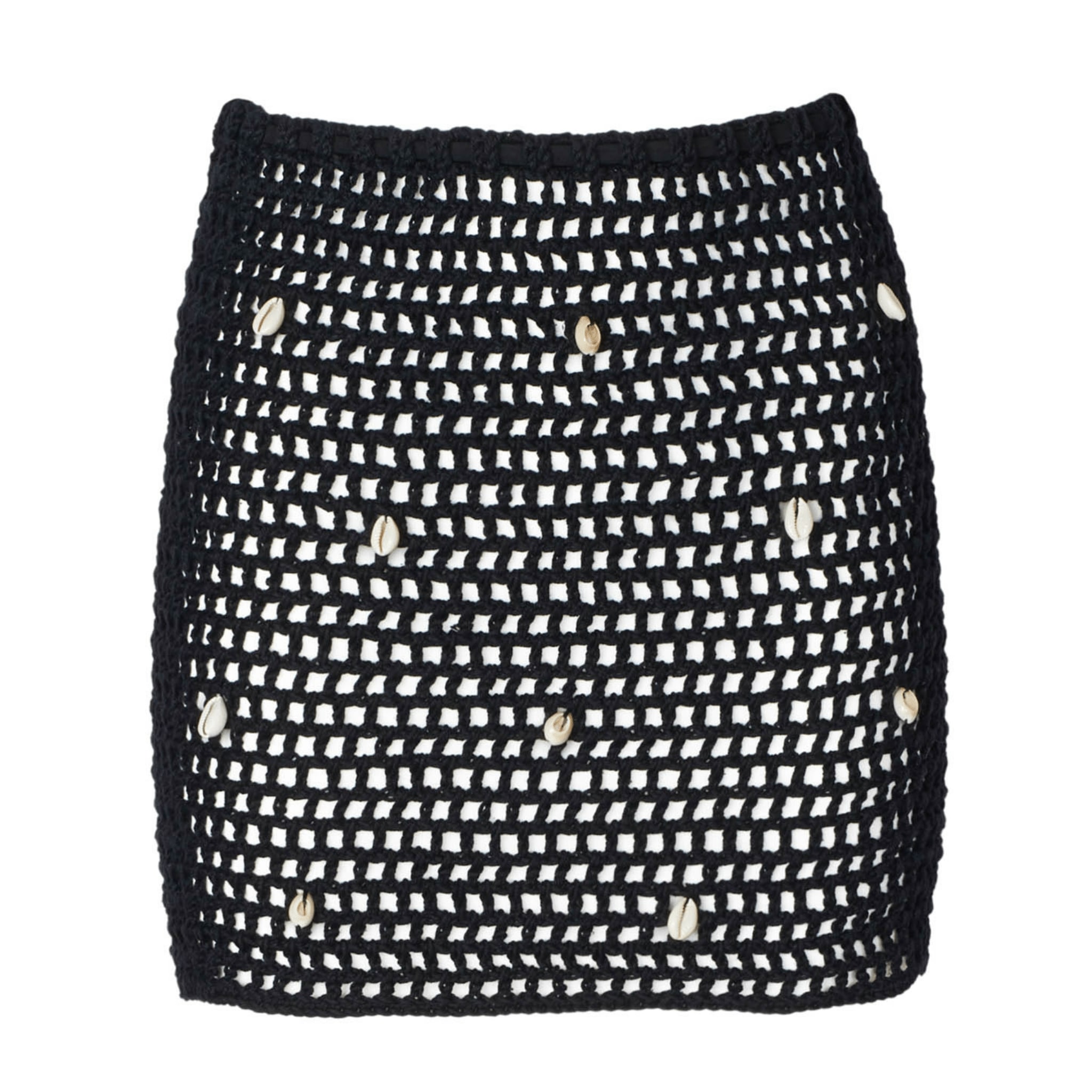 Women’s Florence Black Crochet Skirt Large Soah